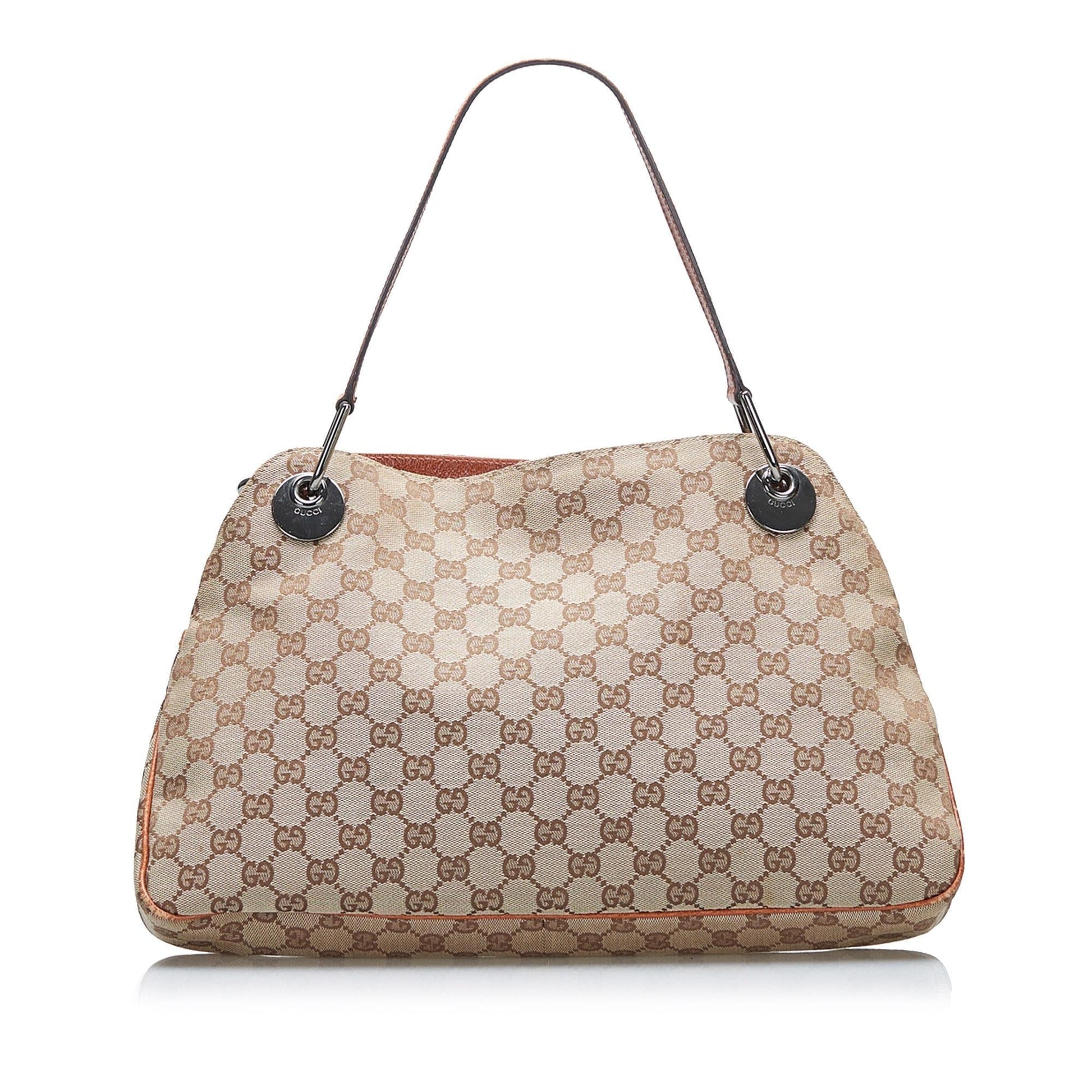 Gucci GG Eclipse SHG-z1MDAc Canvas Brown Shoulder Bag