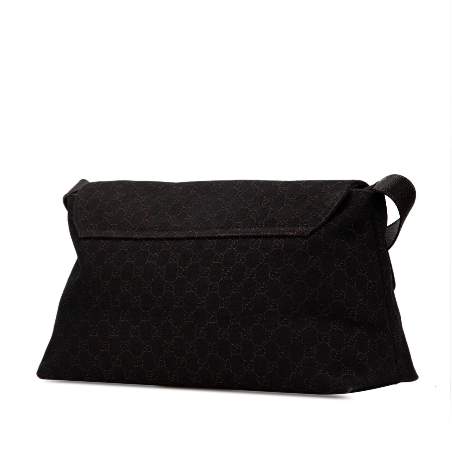 Gucci GG SHG-ekq1Cm Canvas Brown Flap Crossbody Bag