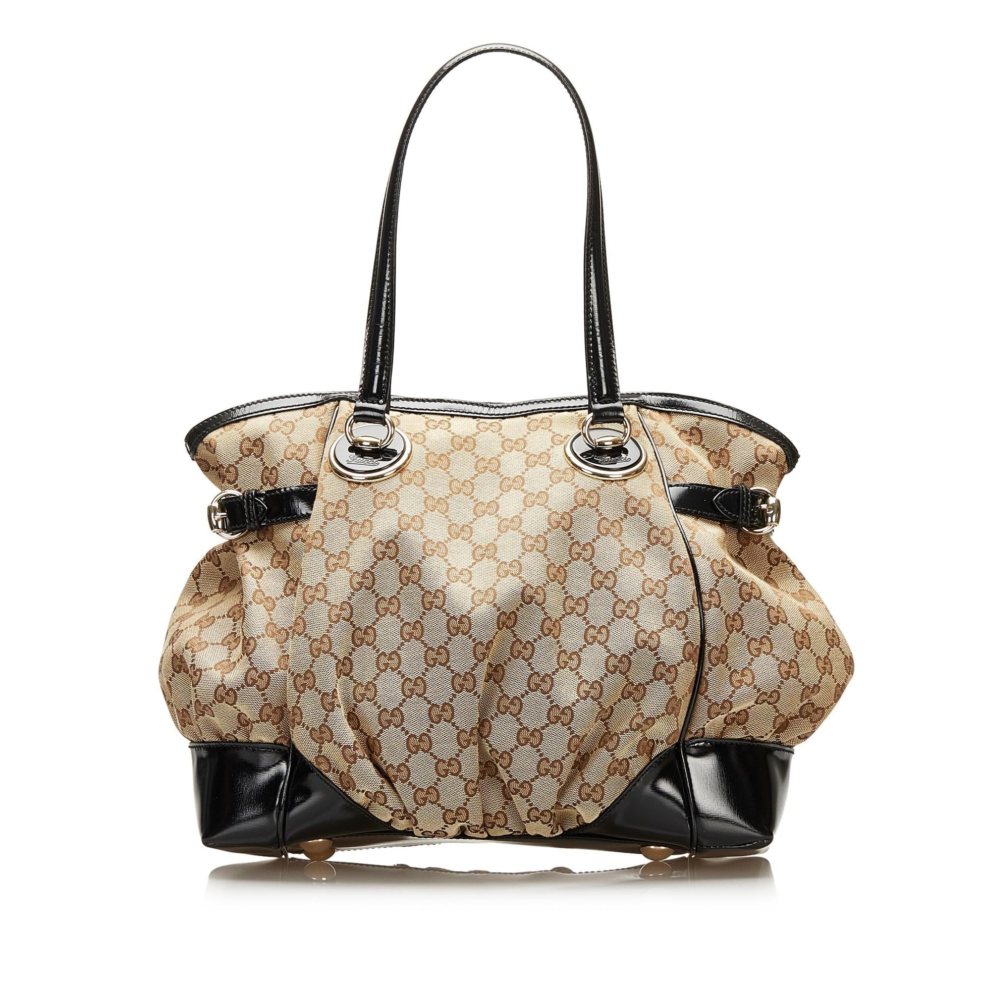 Gucci GG Full Moon SHG Canvas Brown Tote Bag