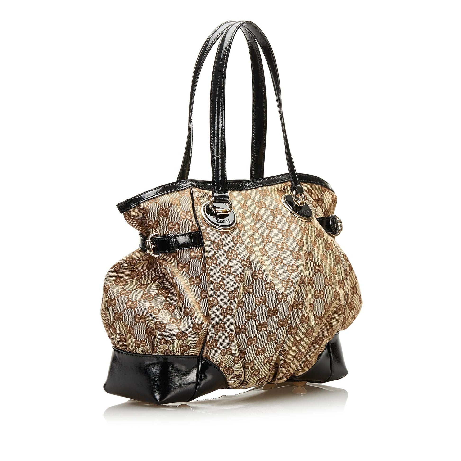 Gucci GG Full Moon SHG Canvas Brown Tote Bag