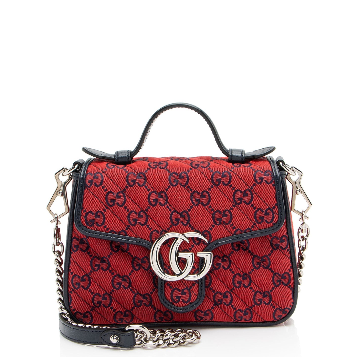 Gucci GG Marmont Canvas Mini Top Handle Crossbody Bag