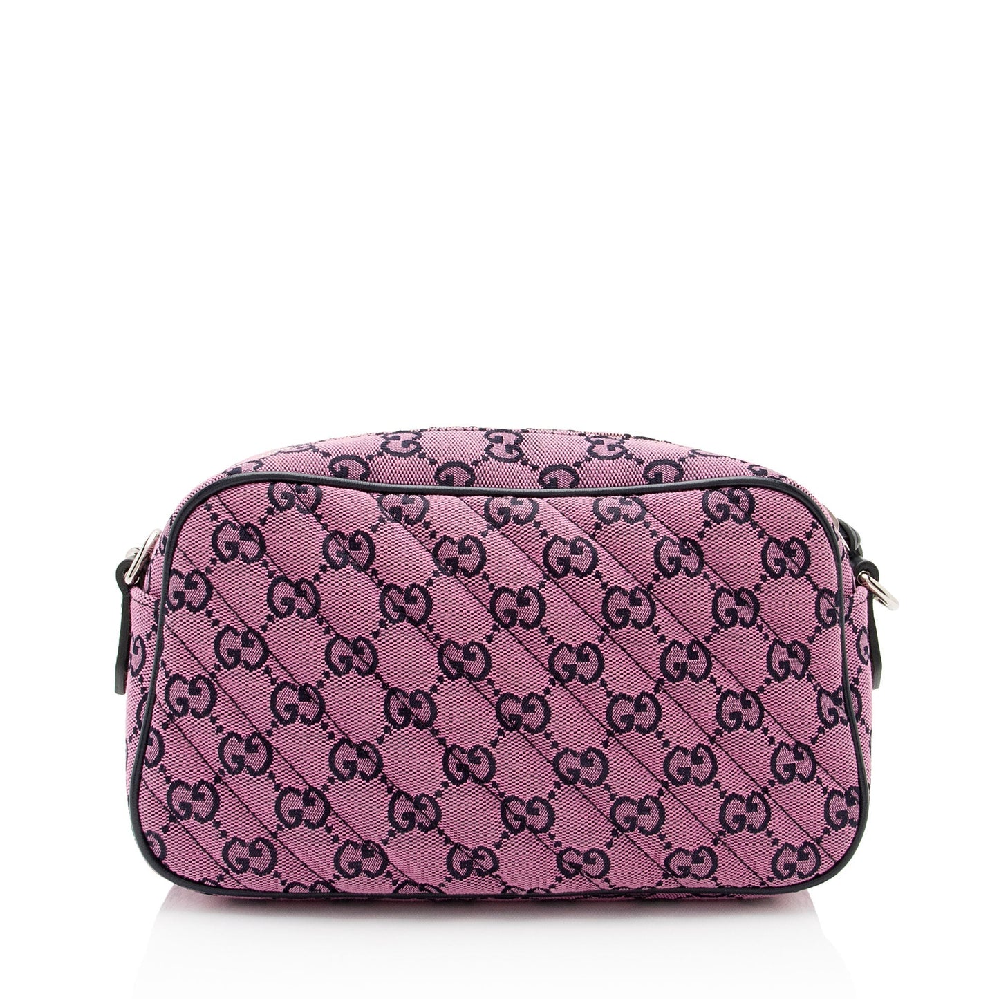 Gucci GG Marmont SHF-IaQNI1 Leather Canvas Blue Pink Crossbody Bag