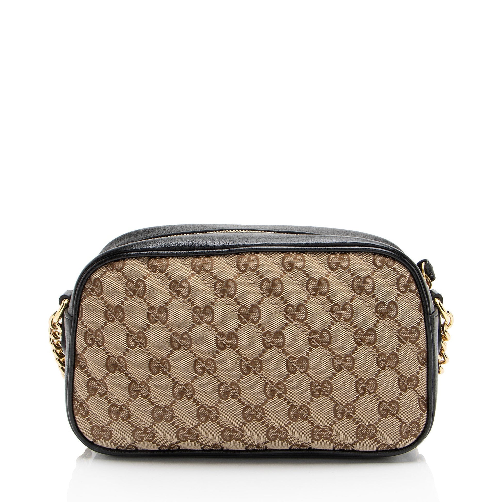 Gucci GG Marmont Camera Matelasse Leather Canvas Black Crossbody Bag Bag 2
