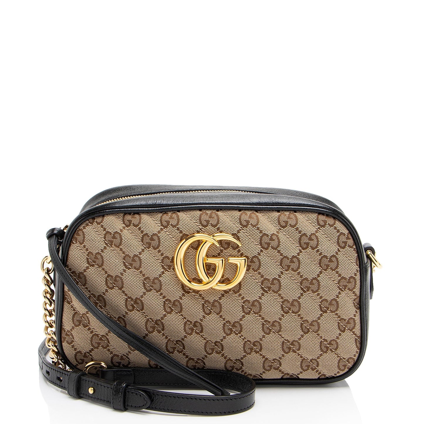 Gucci GG Marmont Camera Matelasse Leather Canvas Black Crossbody Bag Bag 2