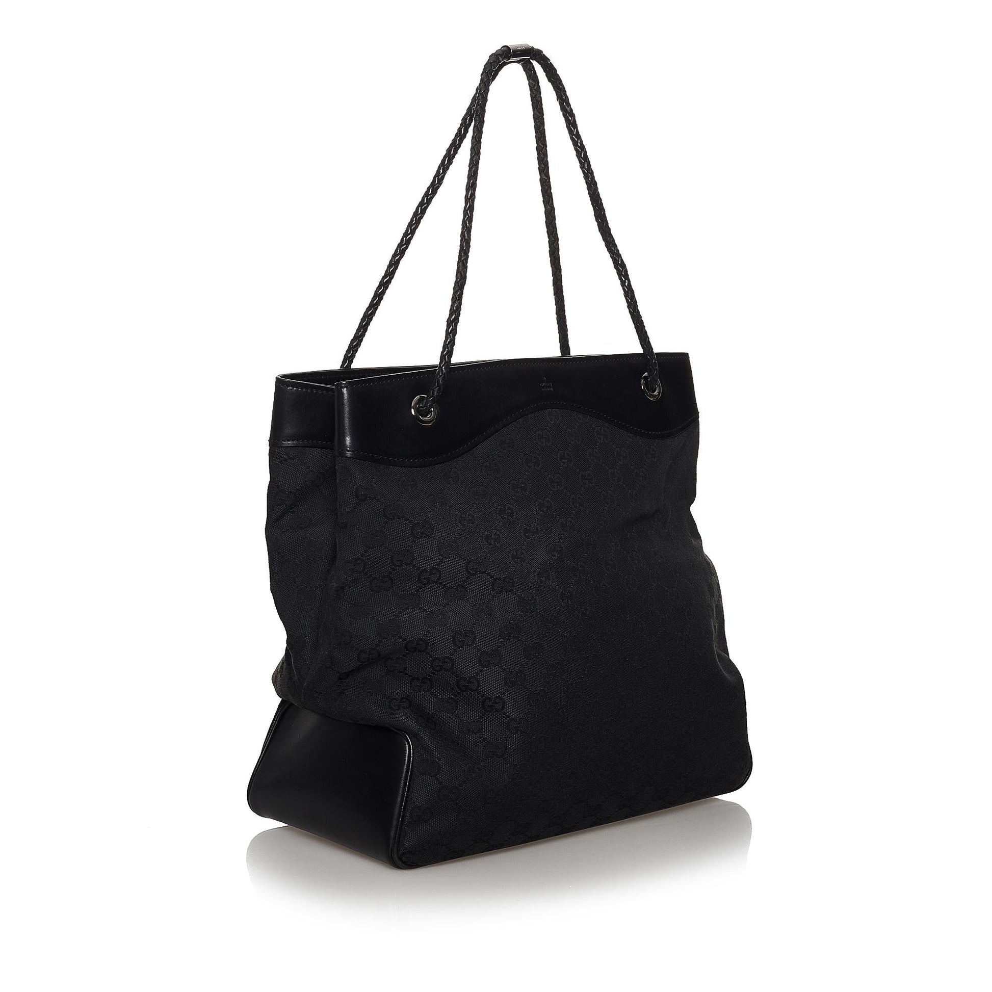 Gucci GG Gifford SHG Canvas Black Tote Bag 4
