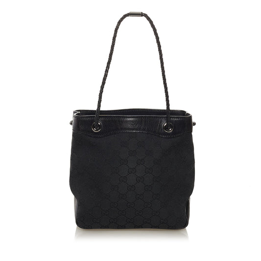 Gucci GG Gifford SHG-3xGF9s Canvas Calf Black Tote Bag