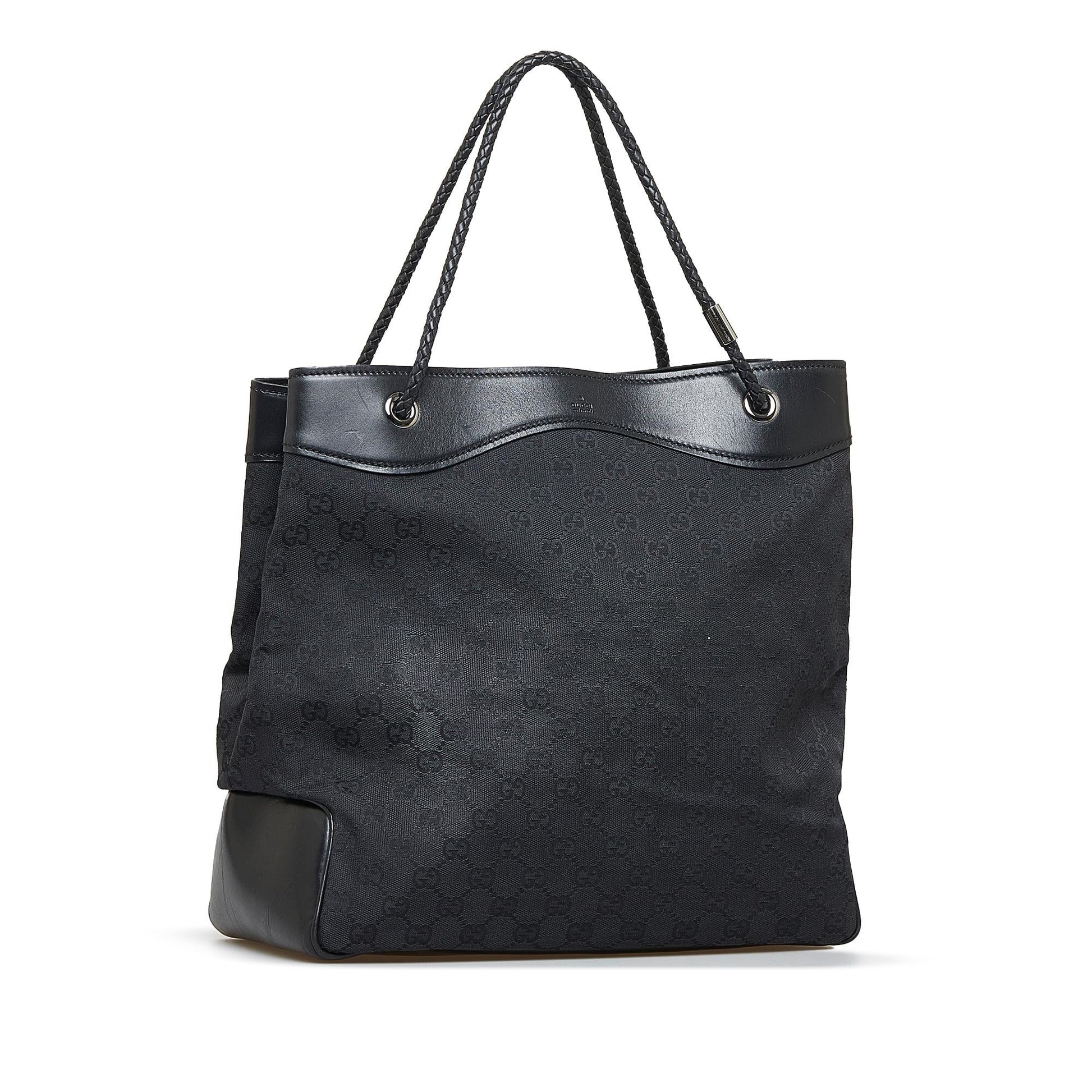 Gucci GG Gifford SHG-XhHe7C Canvas Calf Black Tote Bag