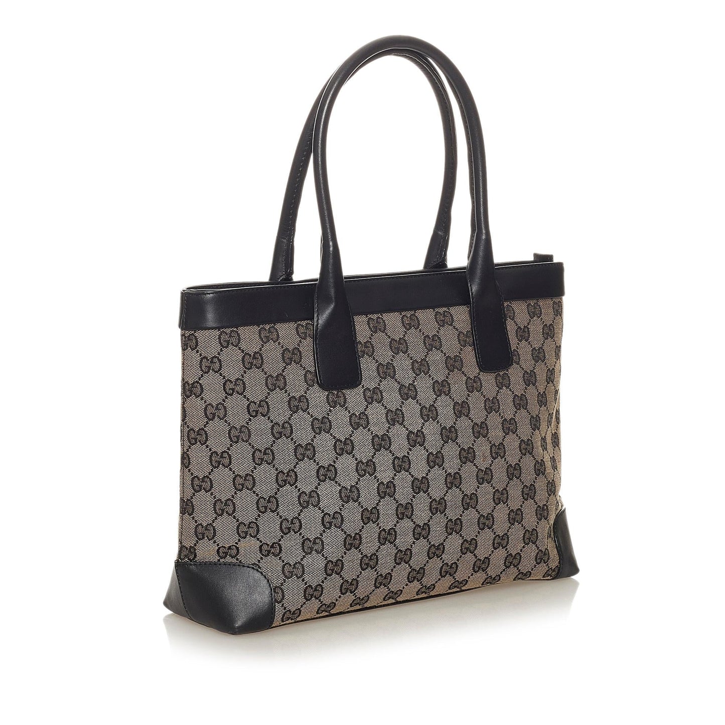 Gucci GG SHG Canvas Brown Satchel Bag 6