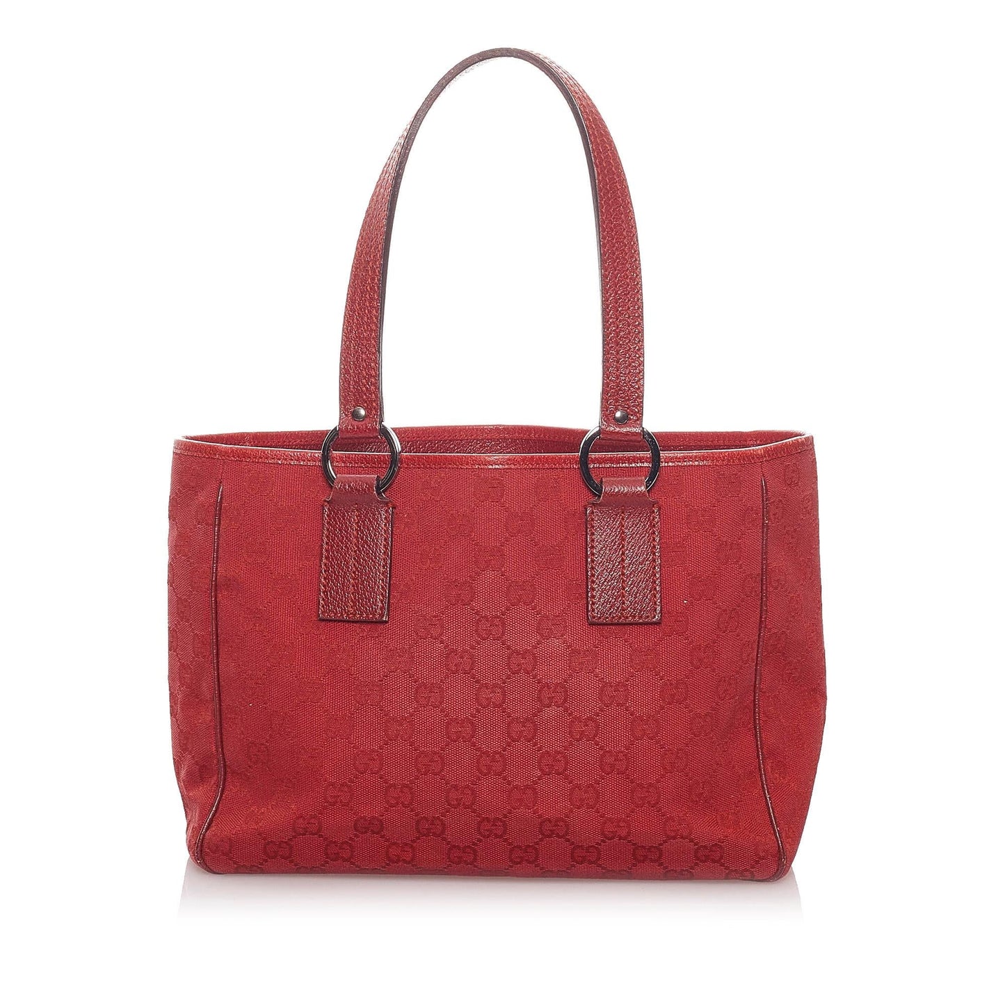 Gucci GG SHG Canvas Red Satchel Bag 3