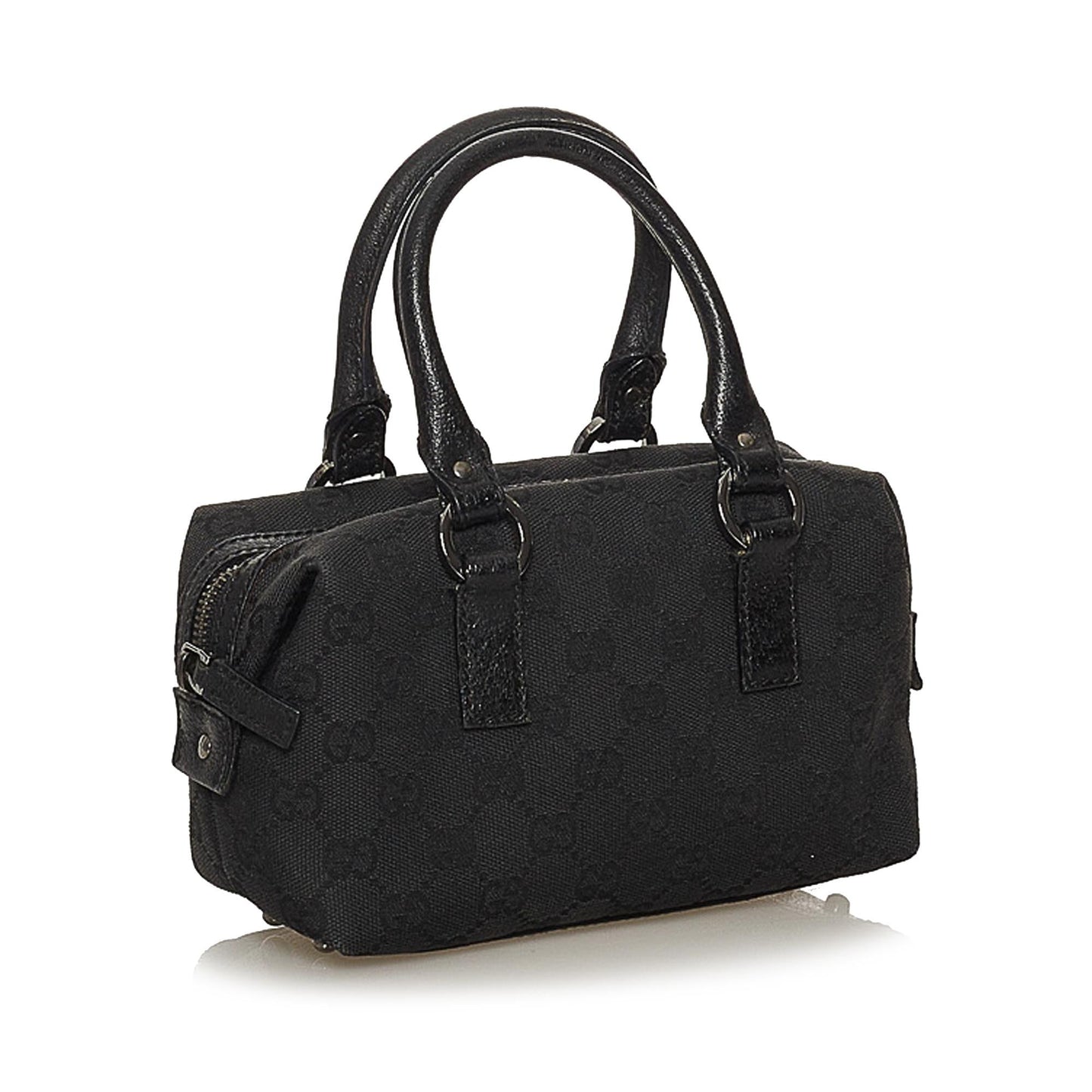 Gucci GG SHG Canvas Black Satchel Bag 3