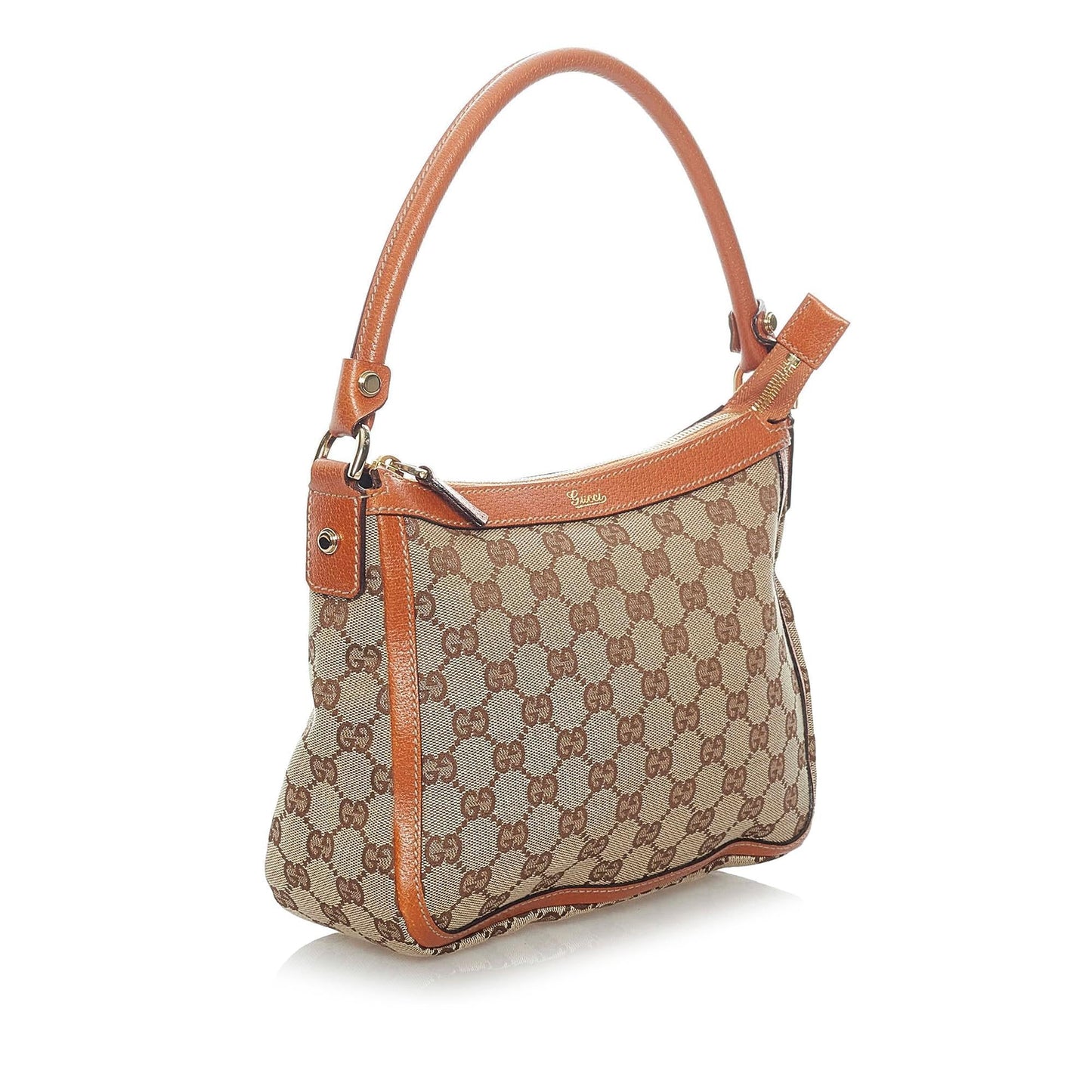 Gucci GG SHG Canvas Brown Satchel Bag 8