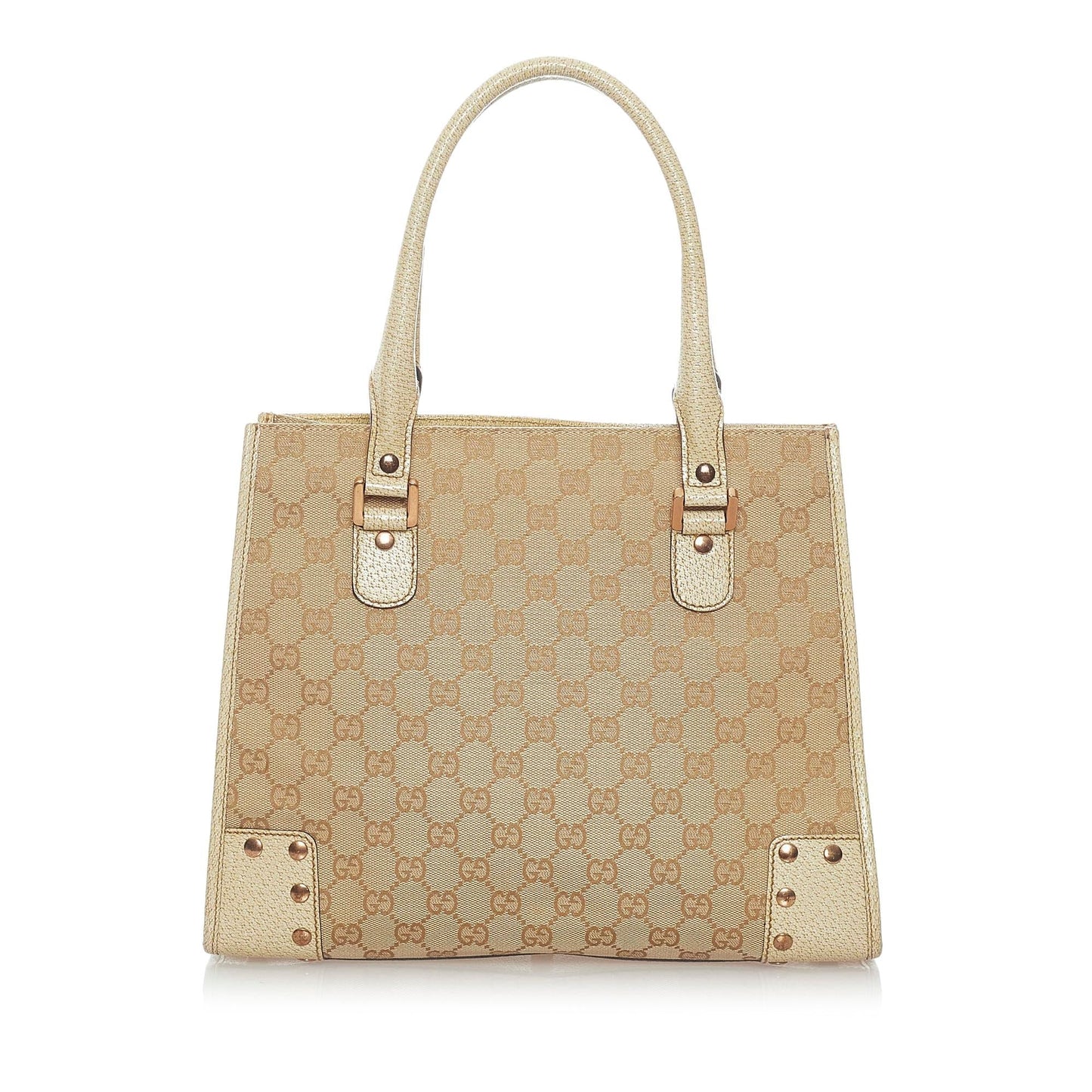 Gucci GG SHG Canvas Brown Satchel Bag 9