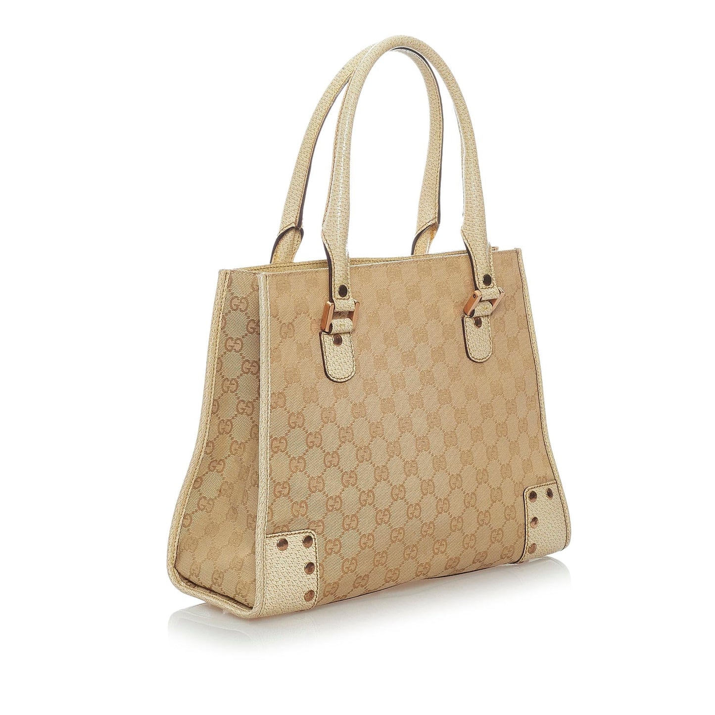 Gucci GG SHG Canvas Brown Satchel Bag 9