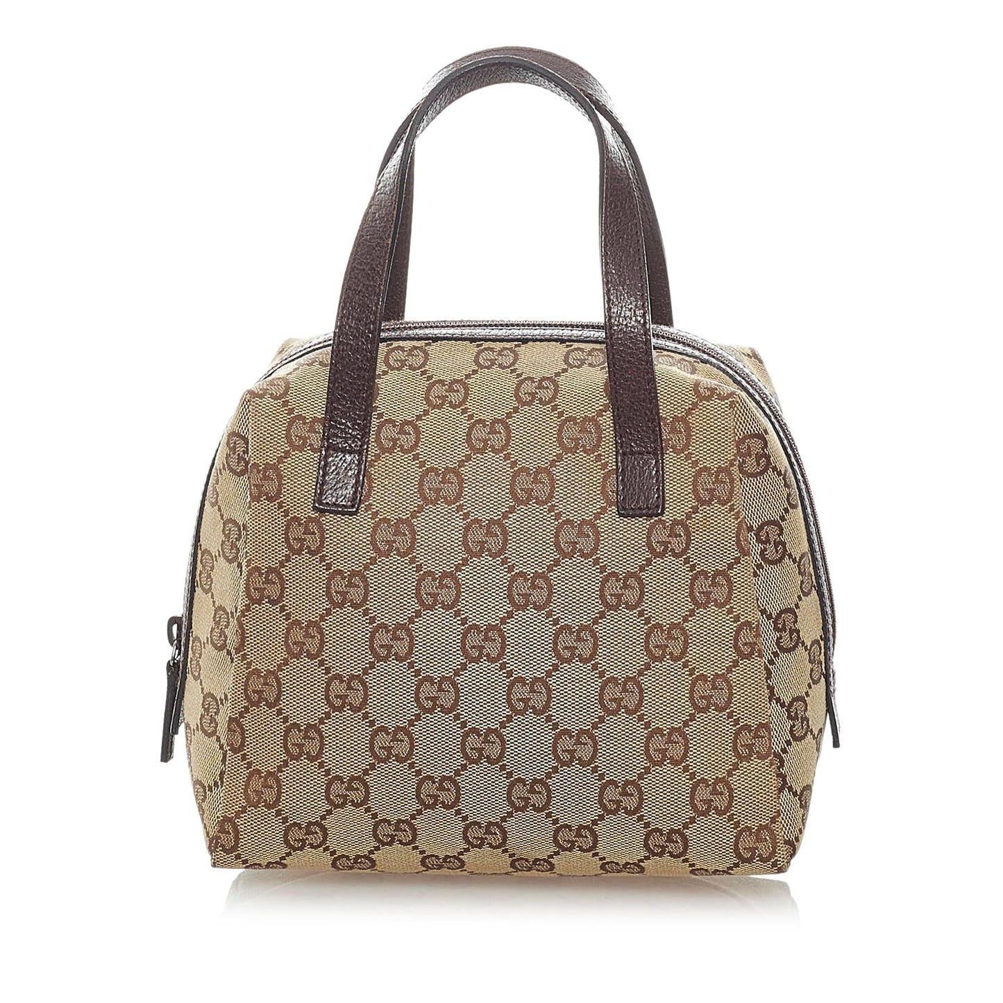 Gucci GG SHG Canvas Brown Satchel Bag 11