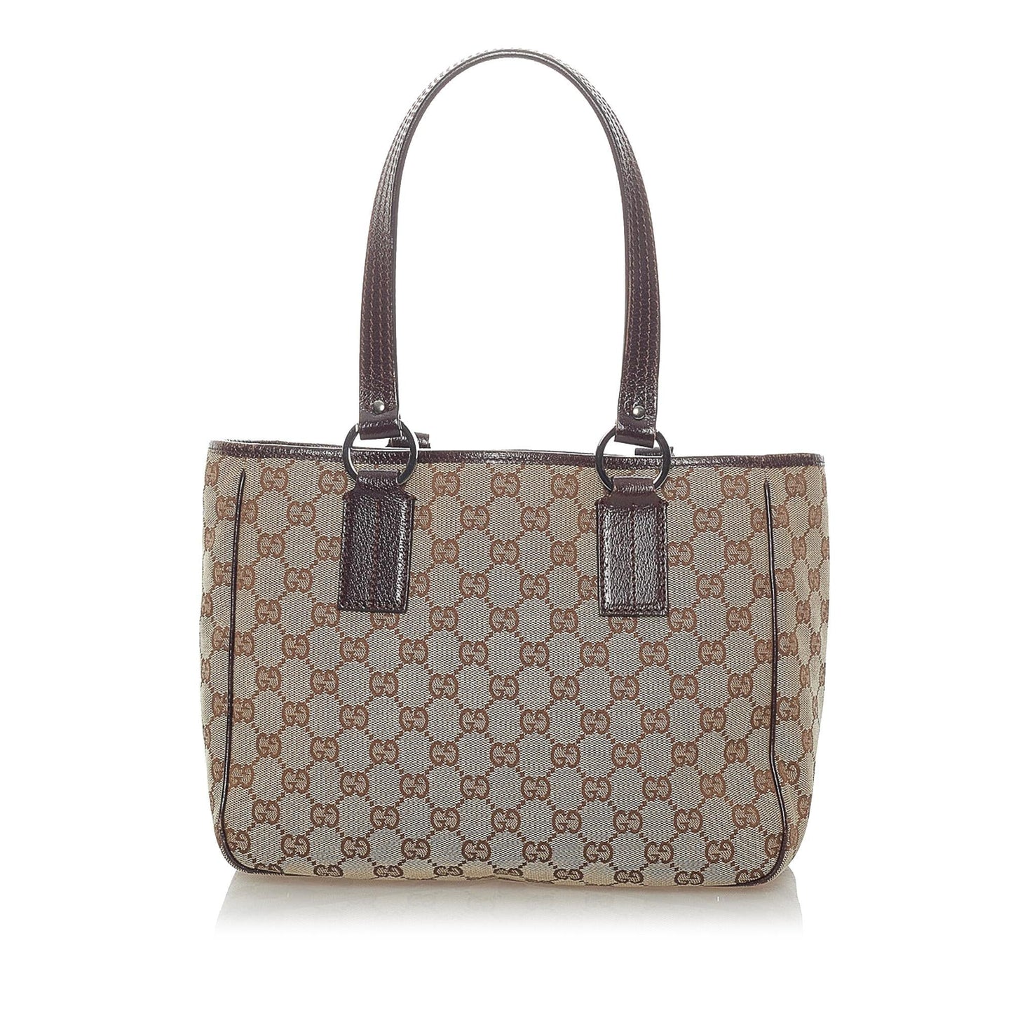 Gucci GG SHG Canvas Brown Satchel Bag