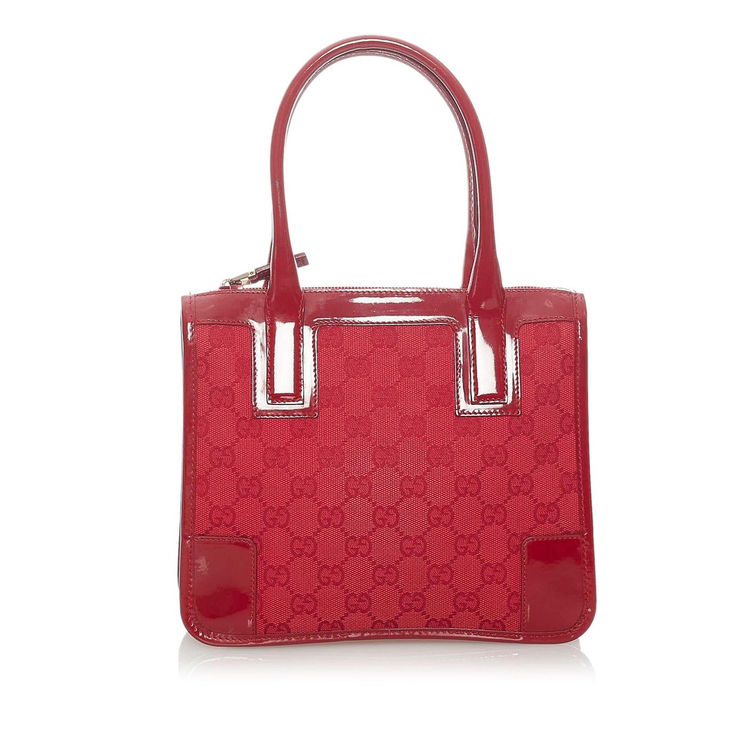 Gucci GG SHG Canvas Red Satchel Bag