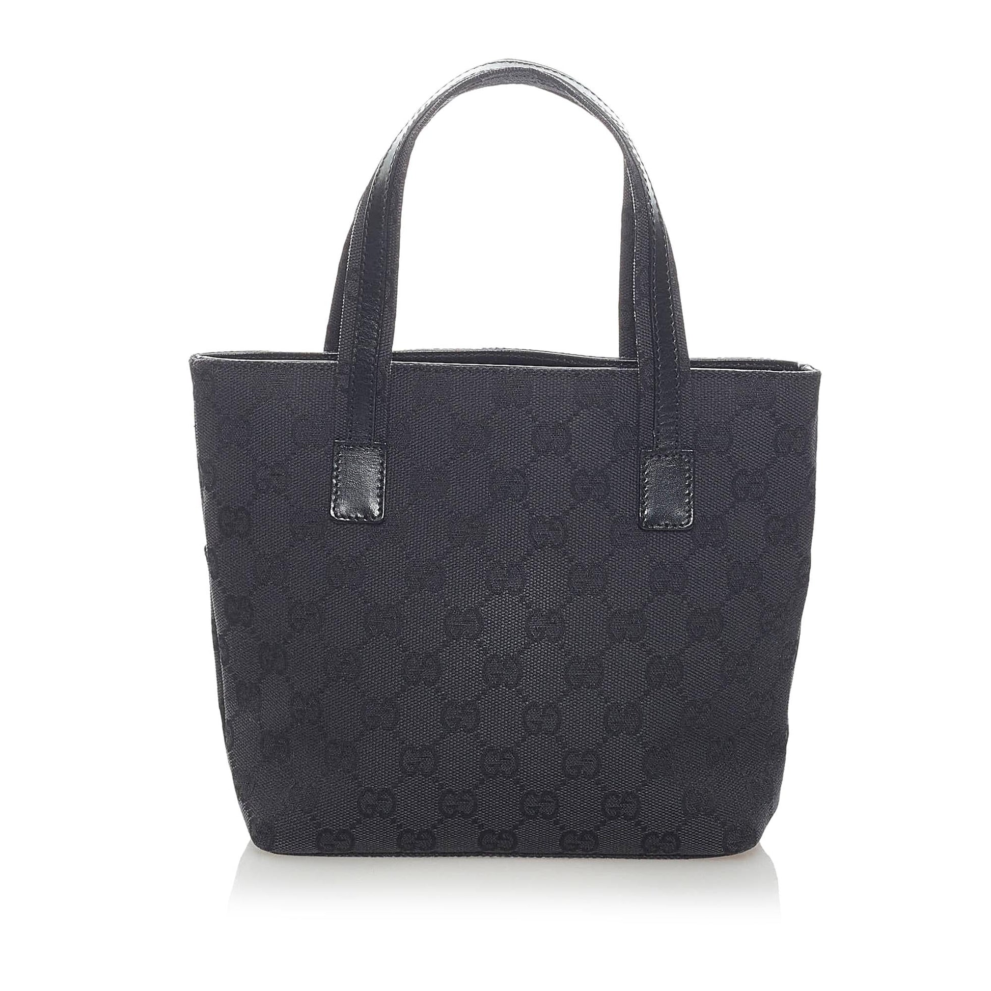 Gucci GG SHG Canvas Black Satchel Bag