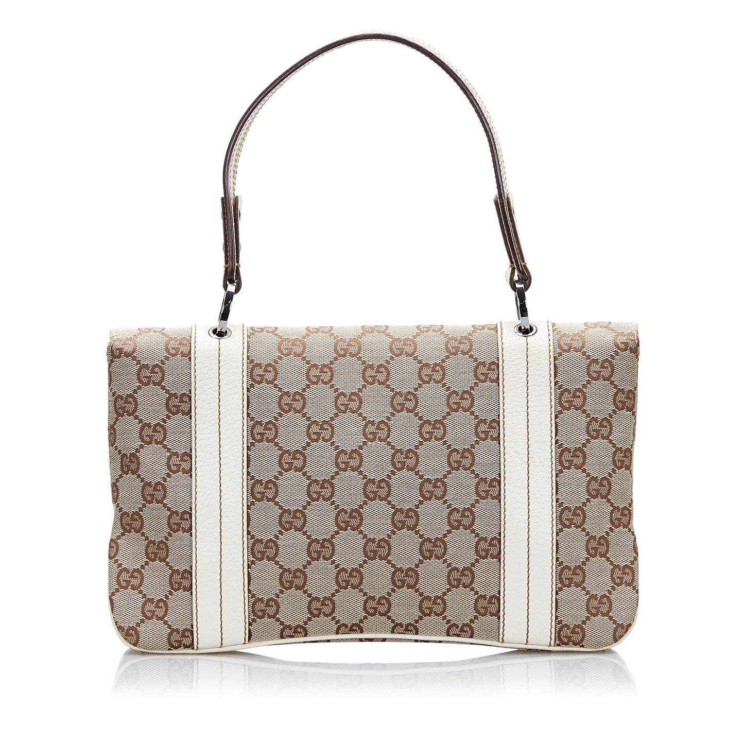 Gucci GG SHG Canvas Brown Satchel Bag 5