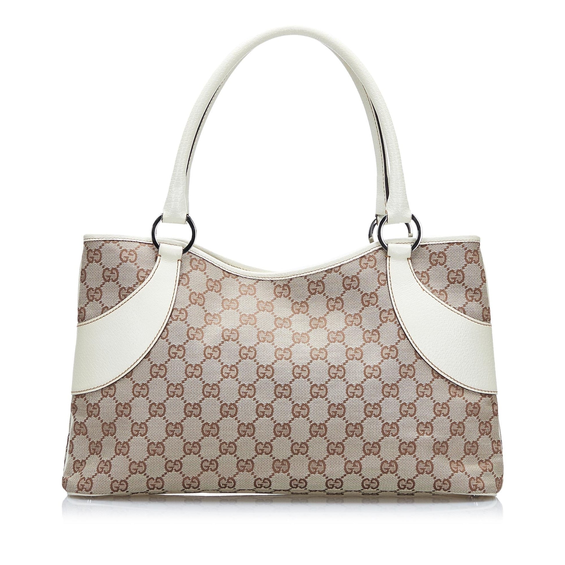 Gucci GG SHG-iwEBJf Canvas Brown Satchel Bag