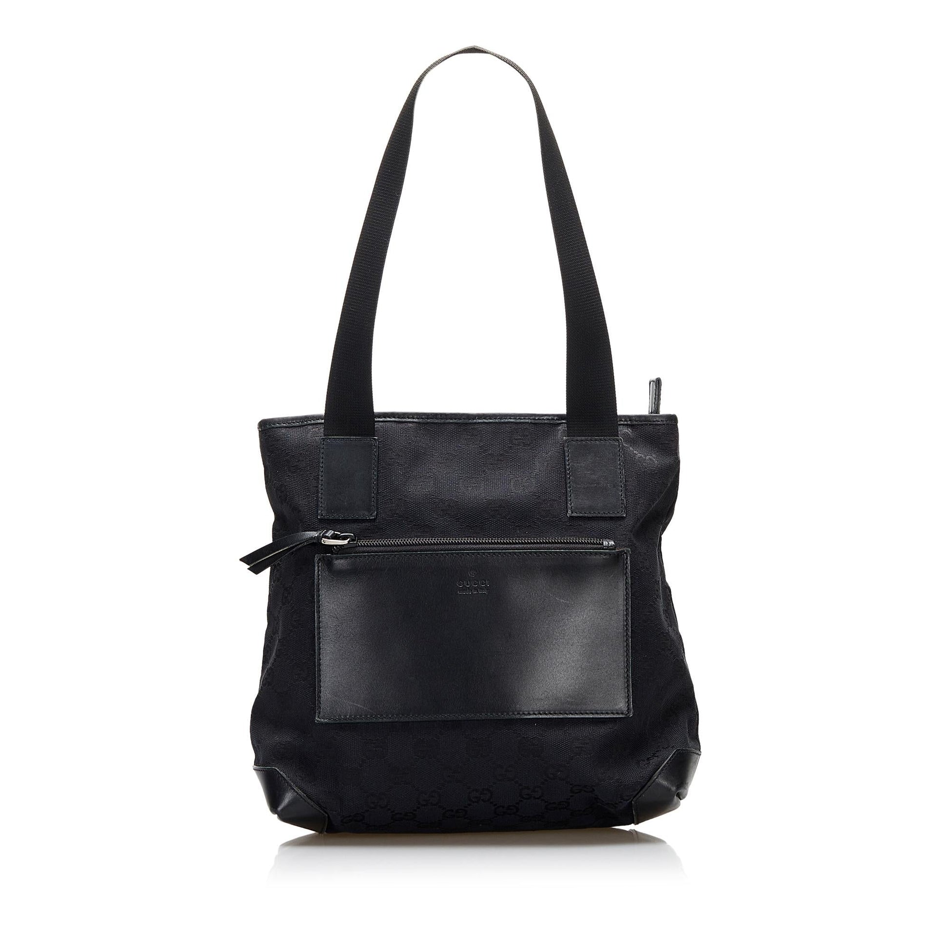 Gucci GG SHG-C7LTka Canvas Black Satchel Bag