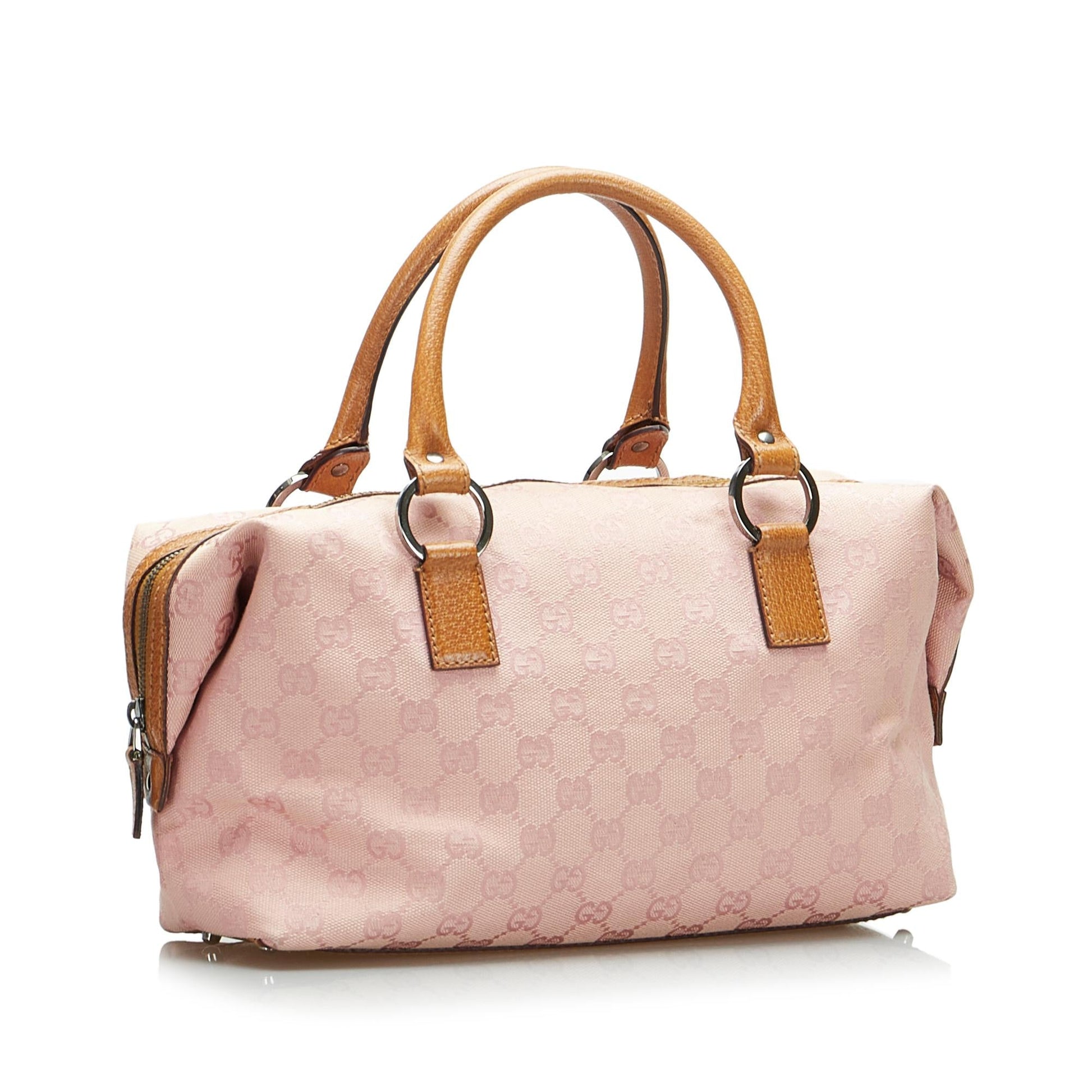 Gucci GG SHG-niBxXU Canvas Pink Satchel Bag