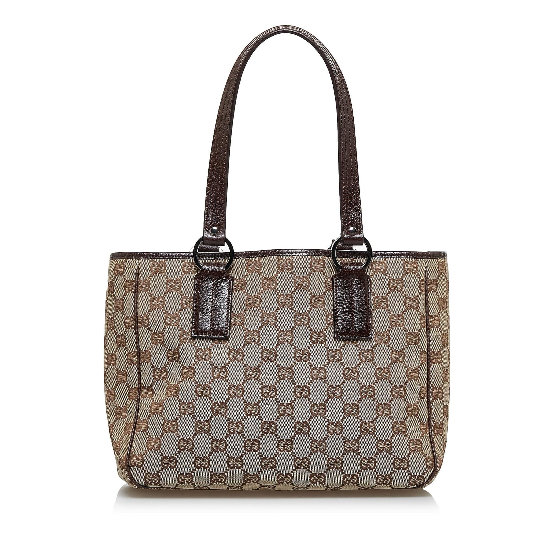 Gucci GG SHG-Vqfm3O Canvas Brown Satchel Bag
