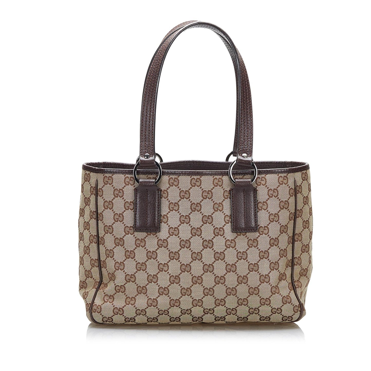 Gucci GG SHG-hUmyKU Canvas Brown Satchel Bag