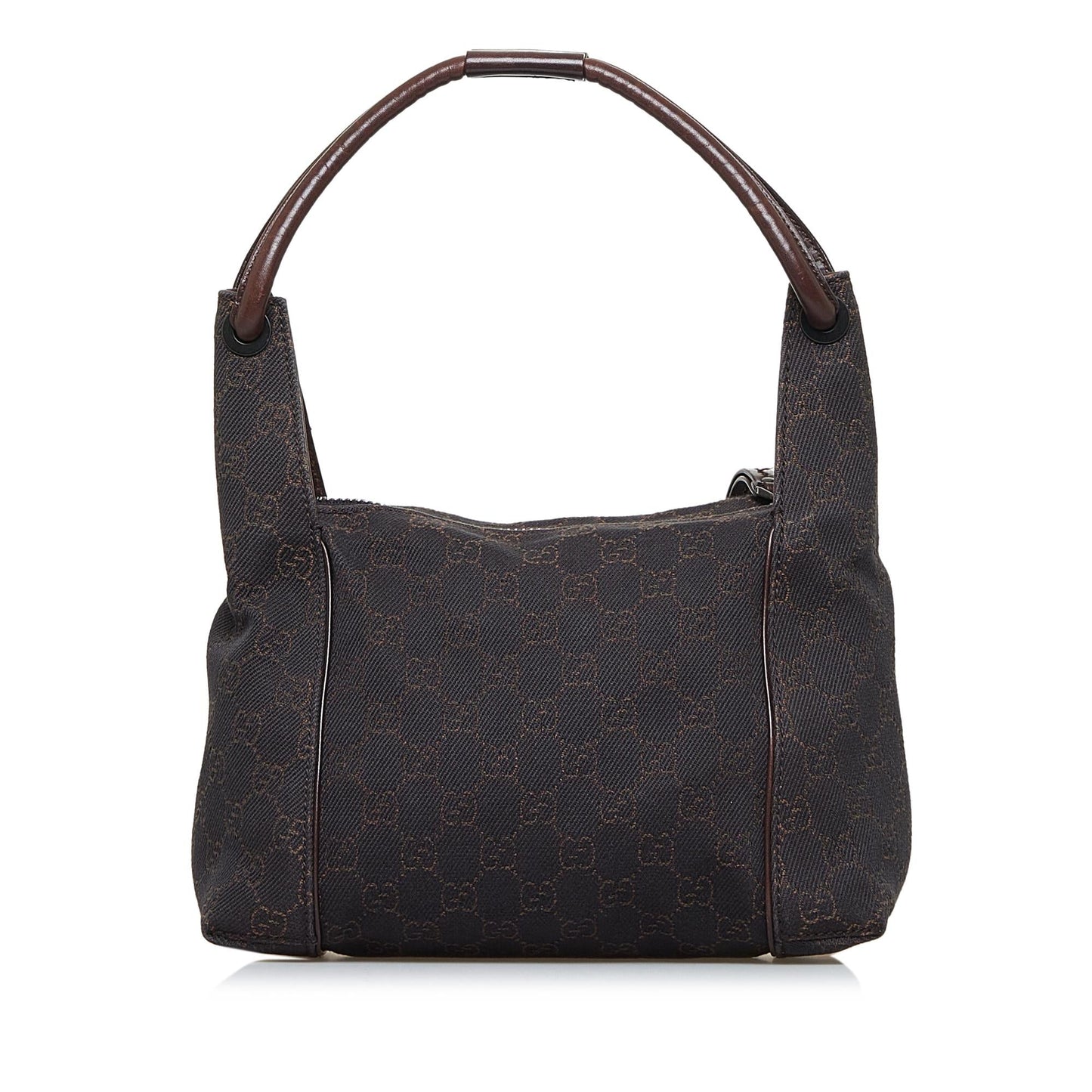 Gucci GG SHG-83OO2p Canvas Calf Brown Satchel Bag