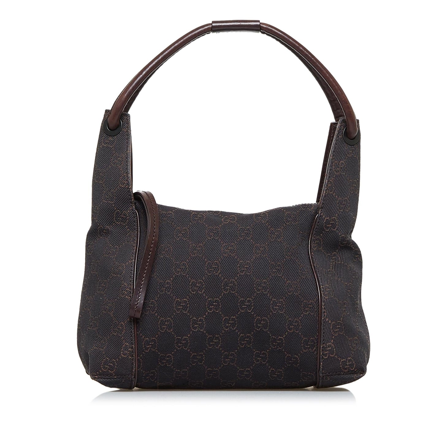 Gucci GG SHG-83OO2p Canvas Calf Brown Satchel Bag