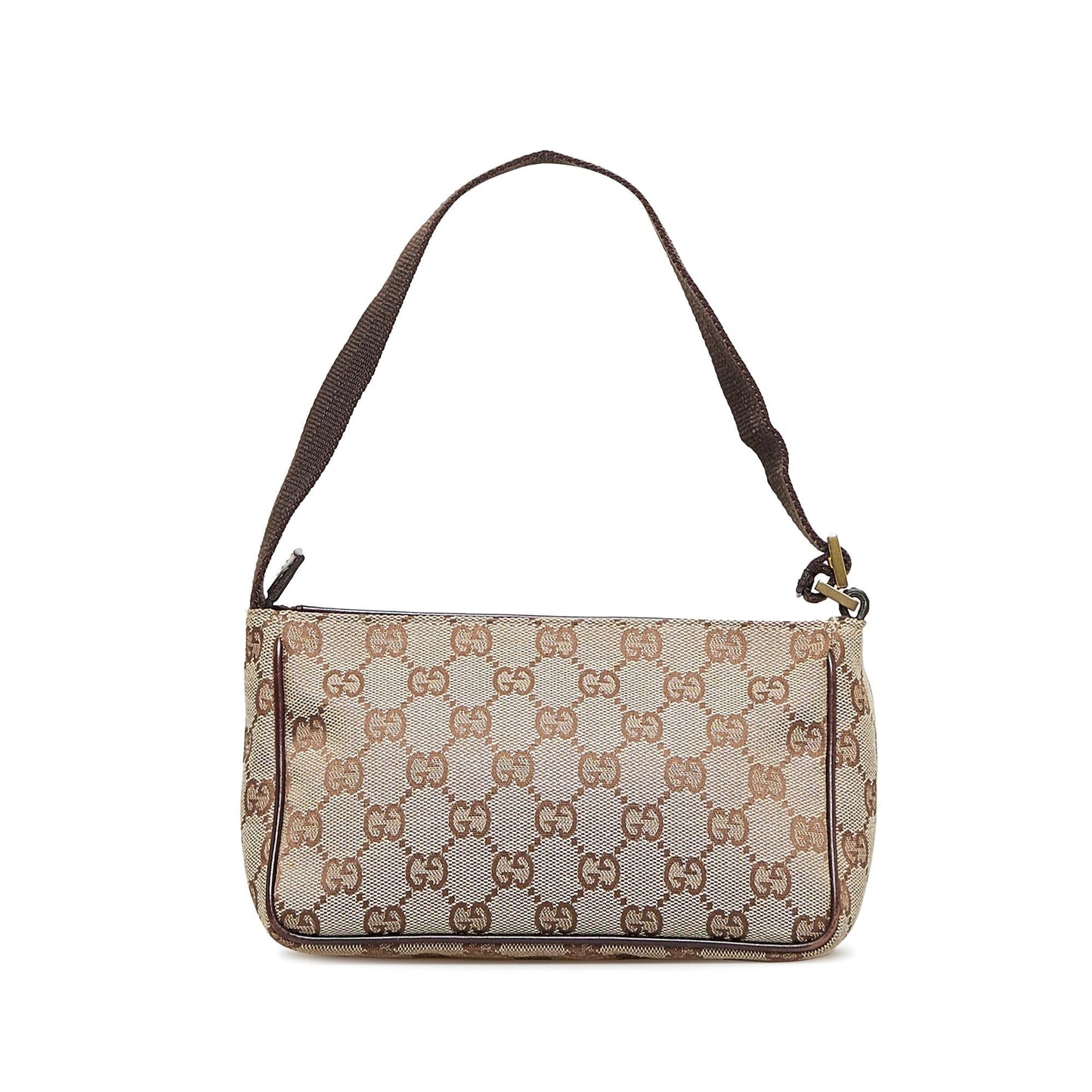 Gucci GG SHG-lMPceG Canvas Brown Satchel Bag