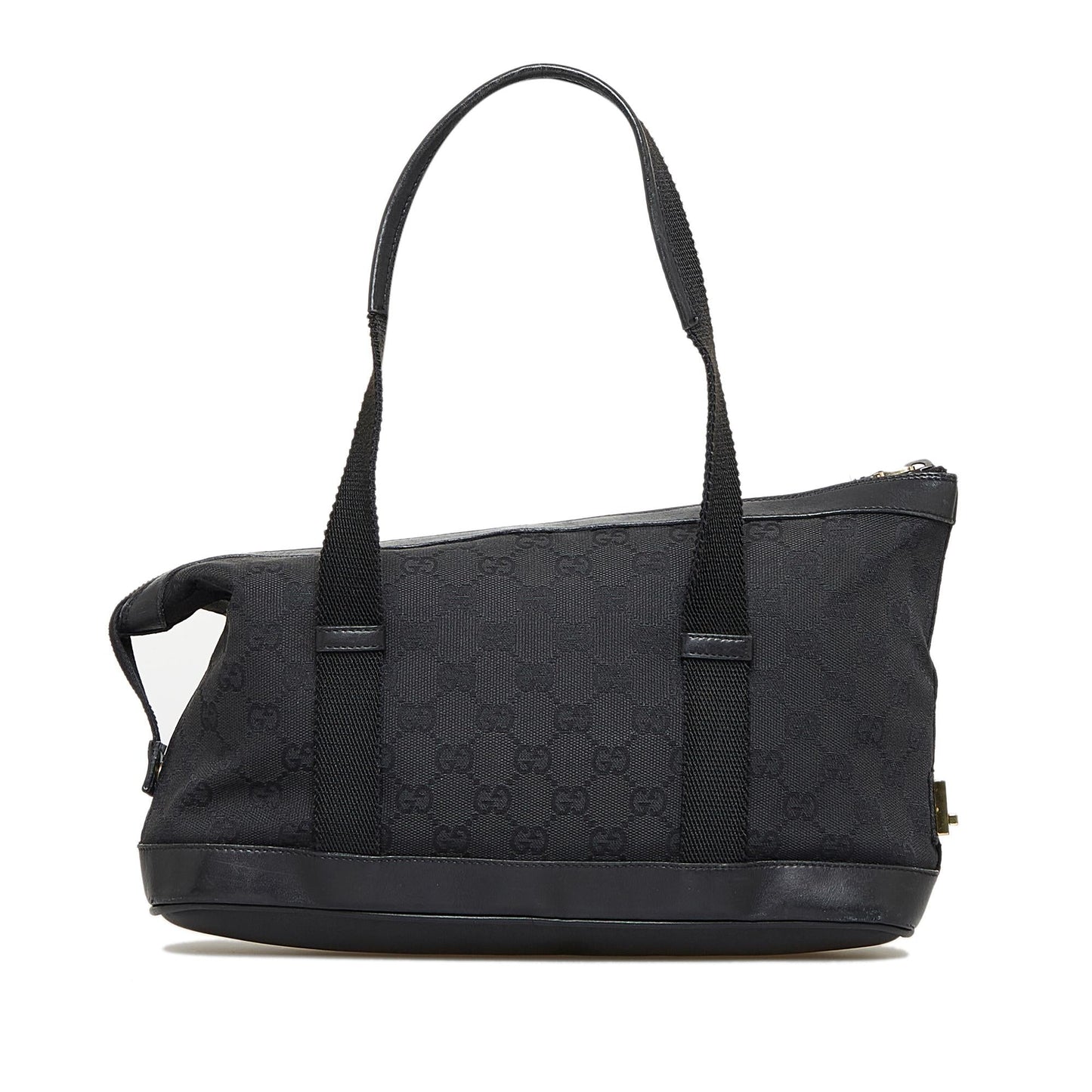 Gucci GG SHG-UuYNHn Canvas Calf Black Satchel Bag