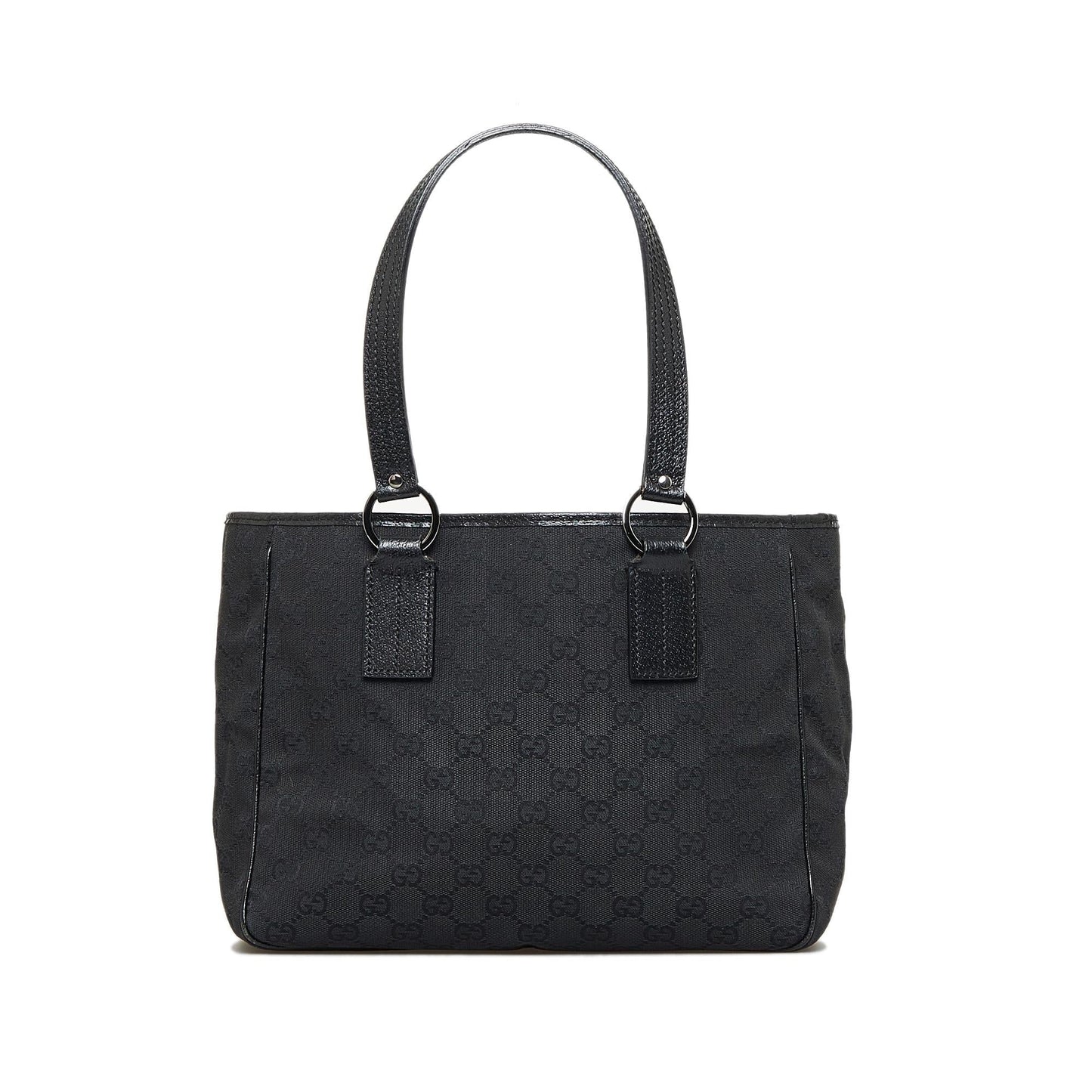 Gucci GG SHG-6iyzpI Canvas Black Satchel Bag