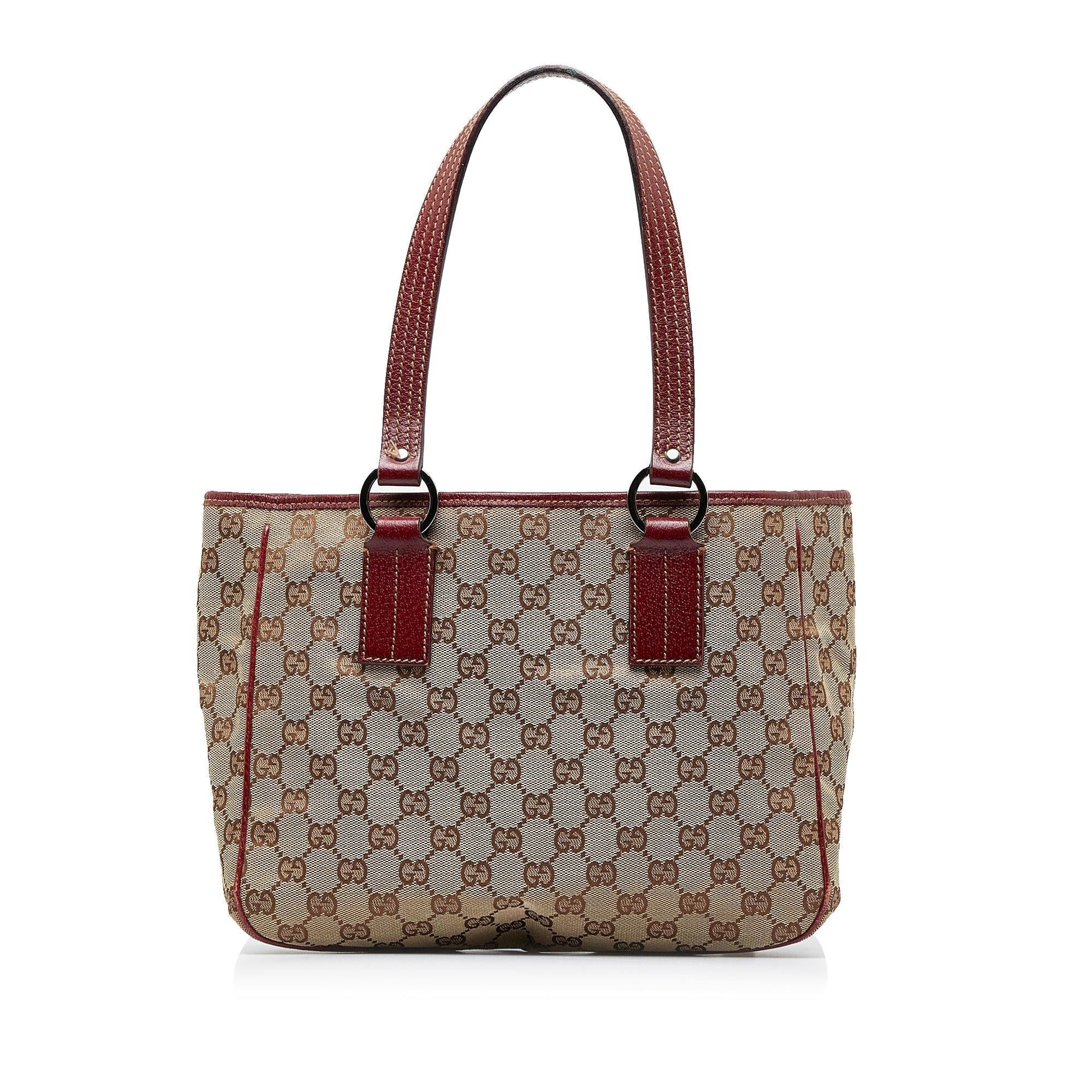 Gucci GG SHG-NeMEXz Canvas Brown Satchel Bag