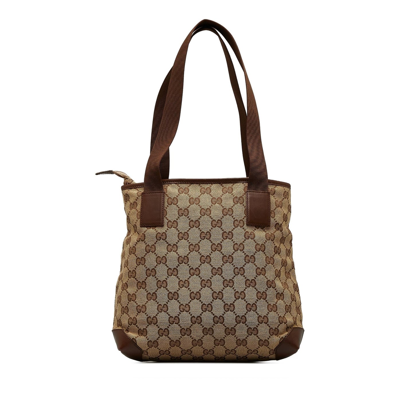Gucci GG SHG-El853x Canvas Brown Satchel Bag