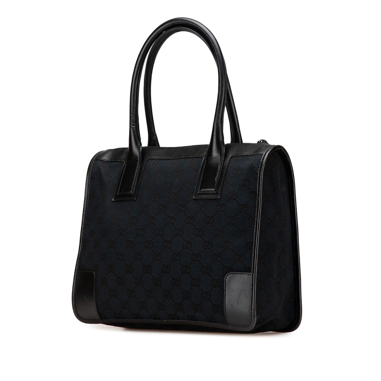 Gucci GG Canvas Blue Satchel Bag