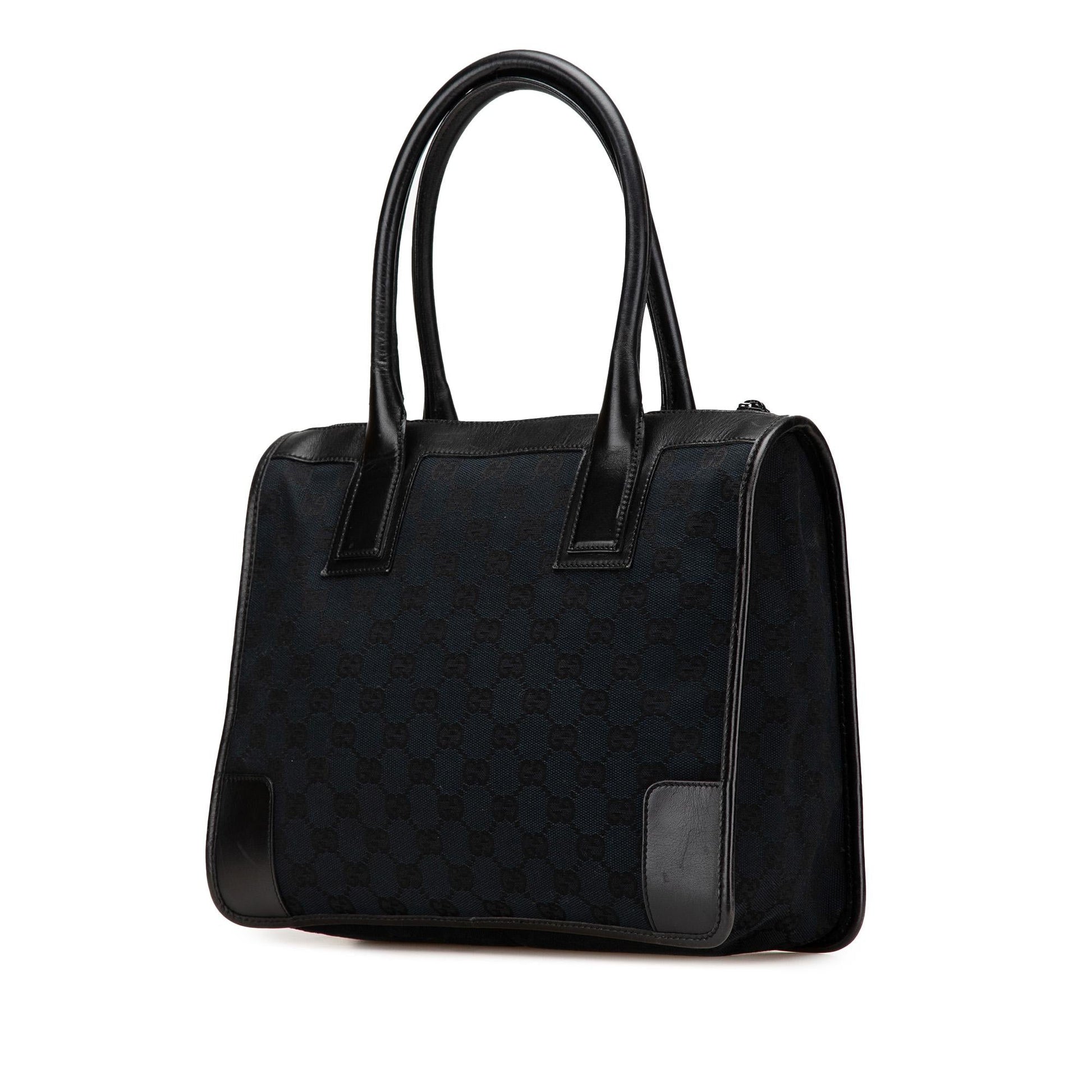 Gucci GG Canvas Blue Satchel Bag