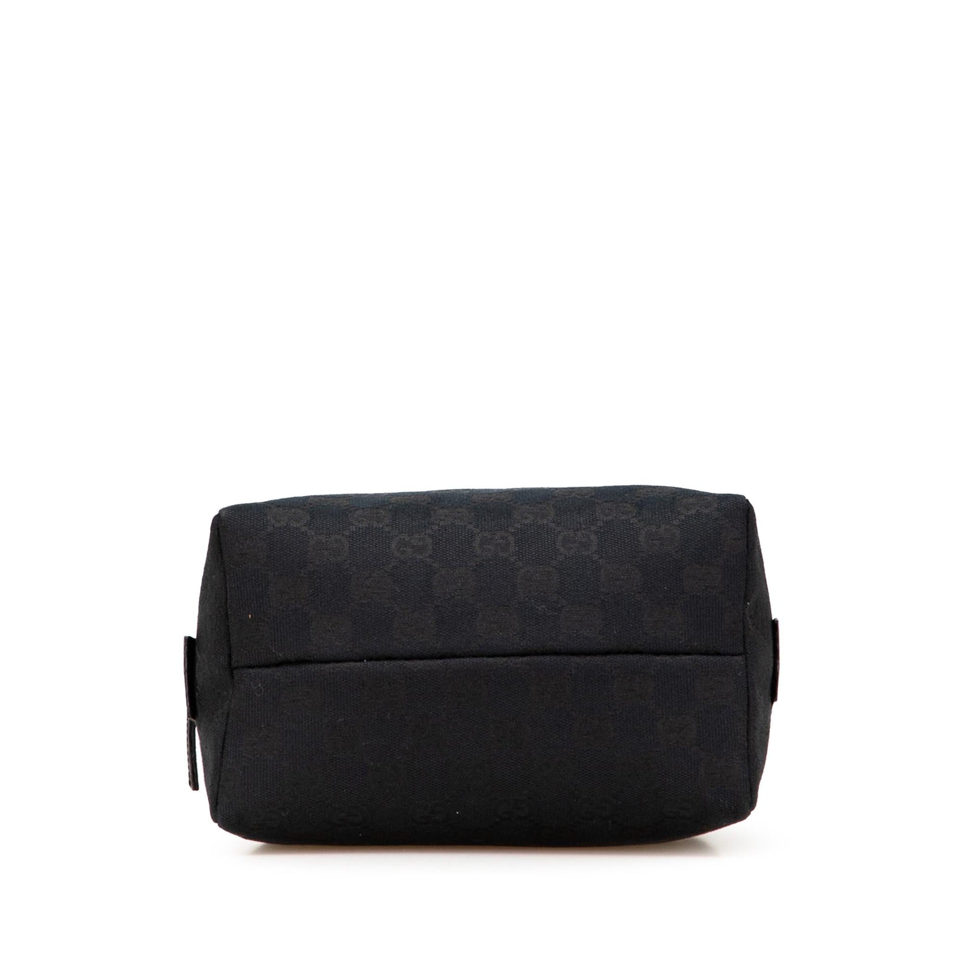 Gucci GG Canvas Calf Black Satchel Bag