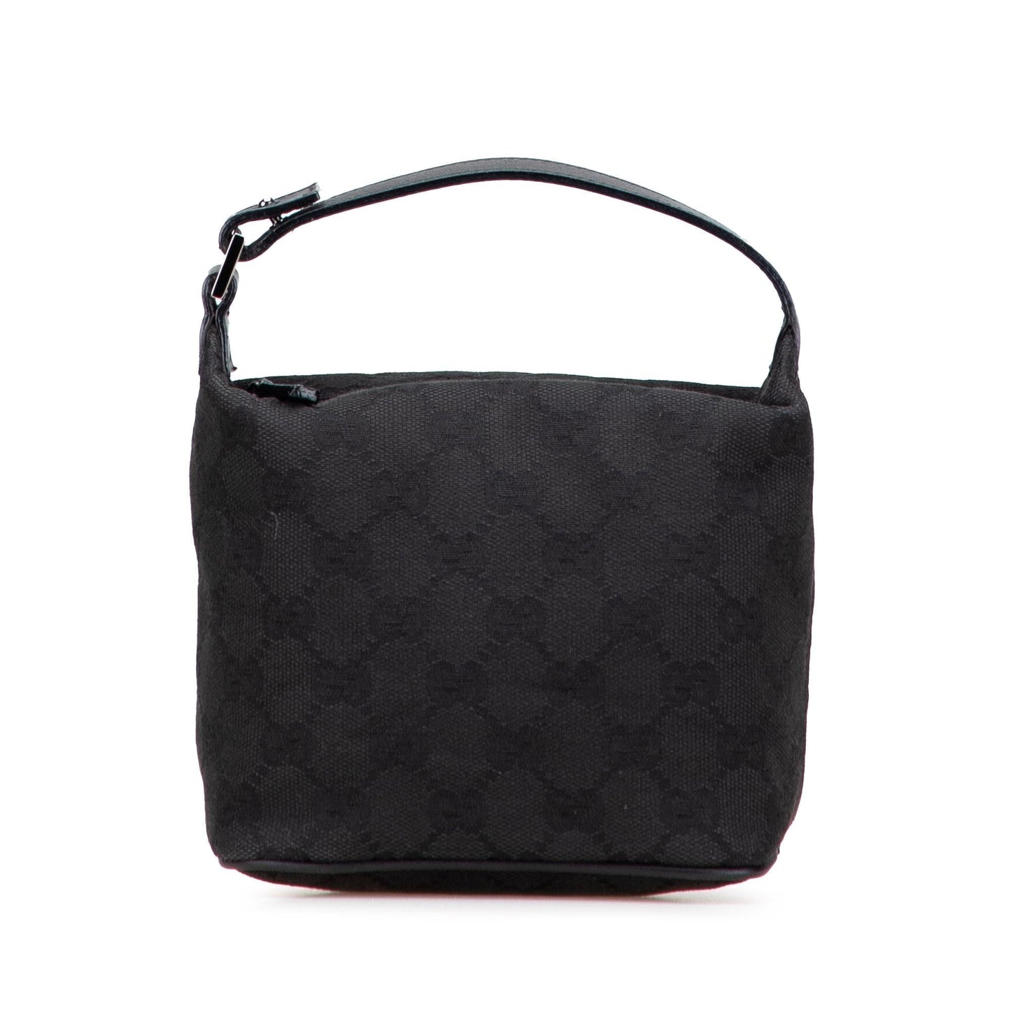 Gucci GG Canvas Calf Black Satchel Bag Handbag 6