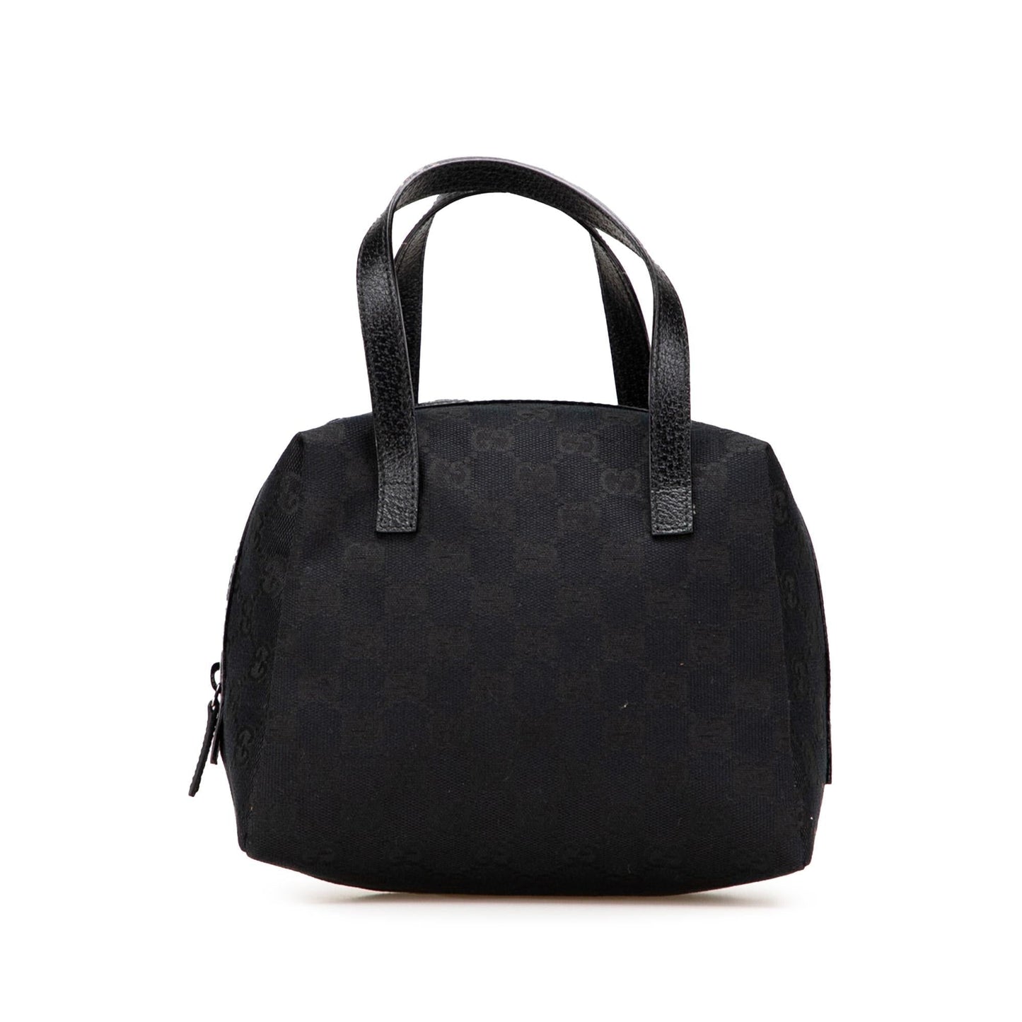 Gucci GG Canvas Calf Black Satchel Bag Handbag 8