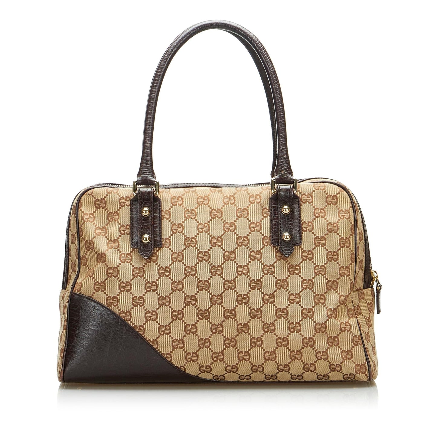 Gucci GG Hasler SHG-7i2EZI Canvas Brown Satchel Bag