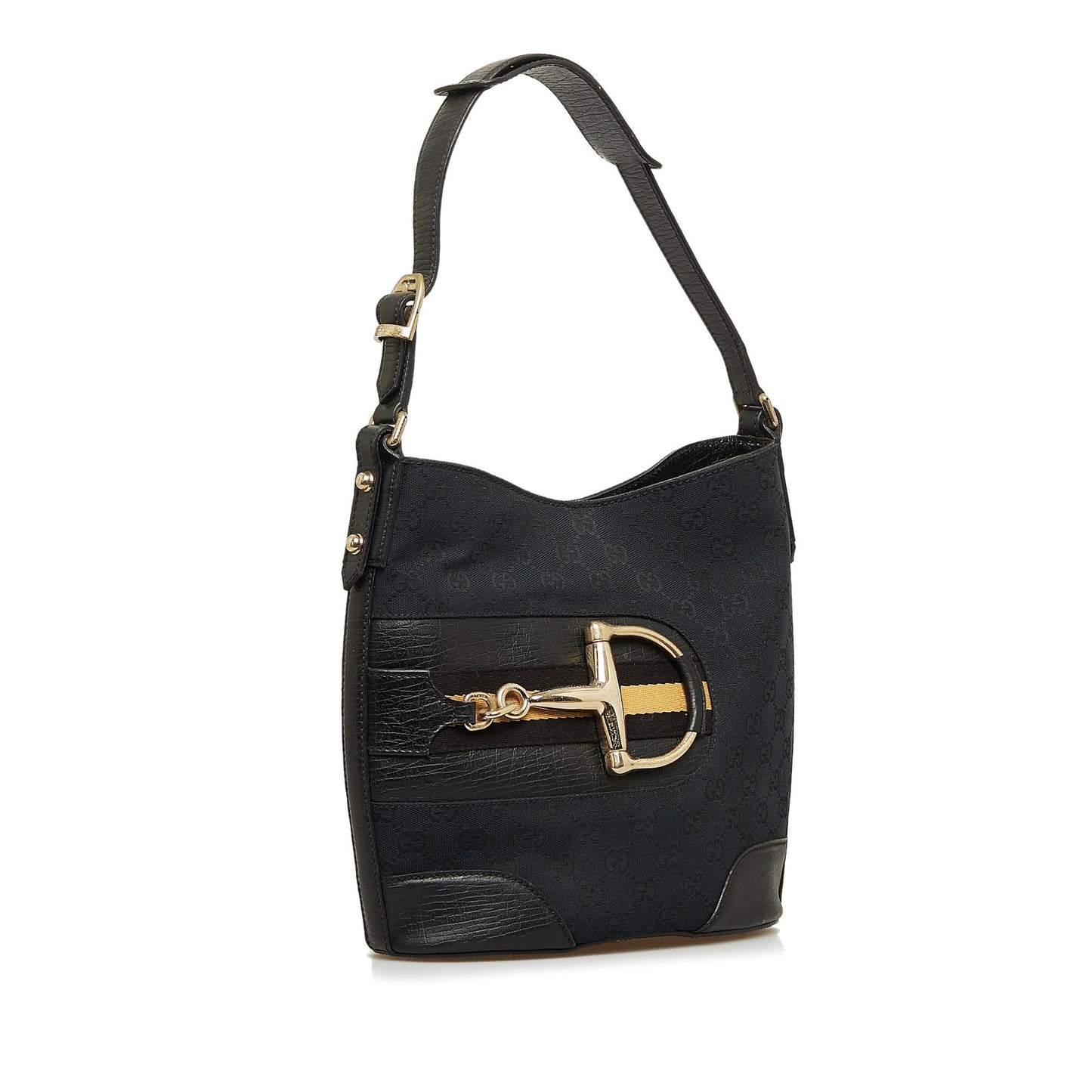 Gucci GG Hasler SHG-BpgfrA Canvas Calf Black Shoulder Bag