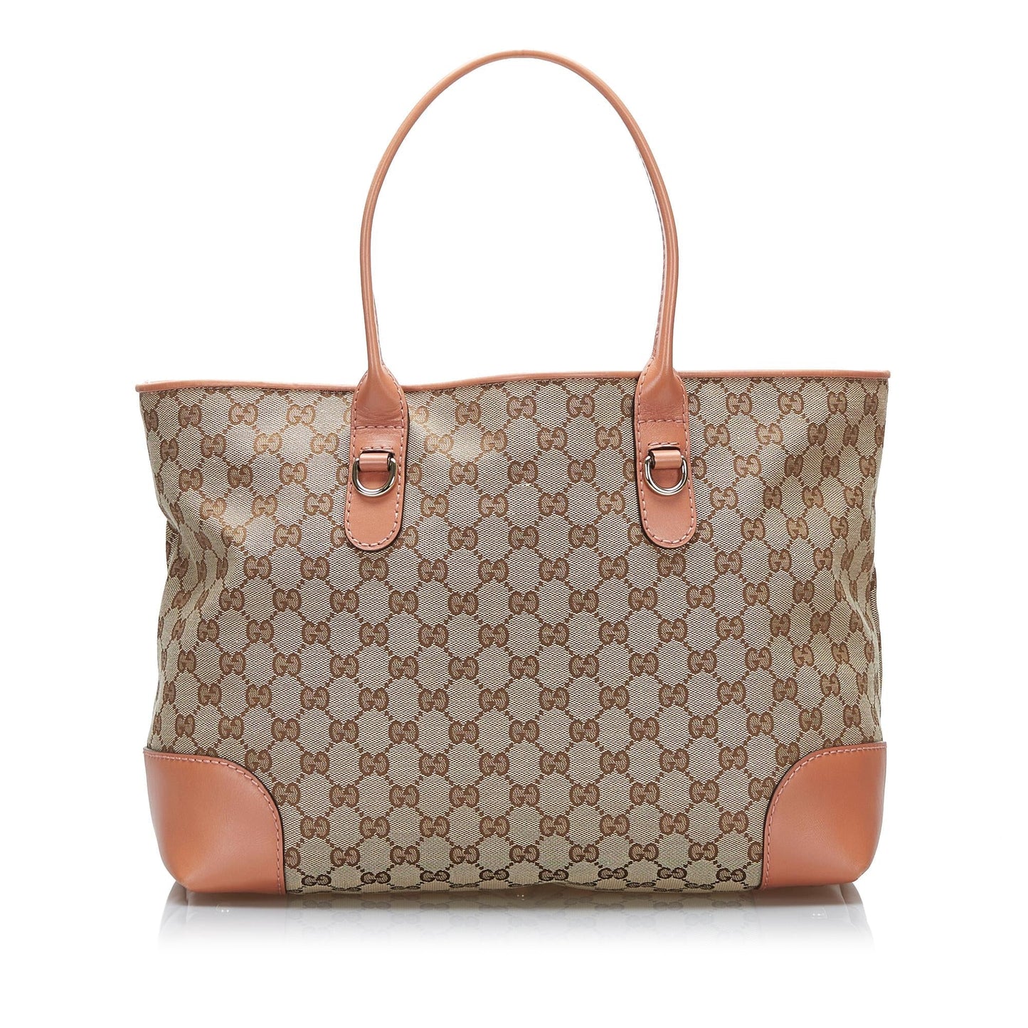 Gucci GG Heart Bit SHG-3fnCTw Canvas Brown Tote Bag