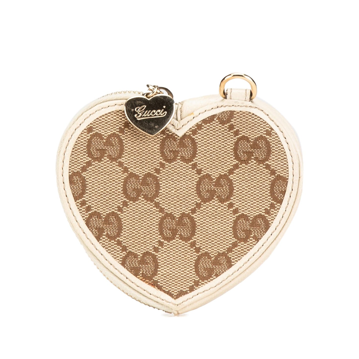 Gucci GG Heart Pouch SHG-q2sF4m Canvas Brown Handbag