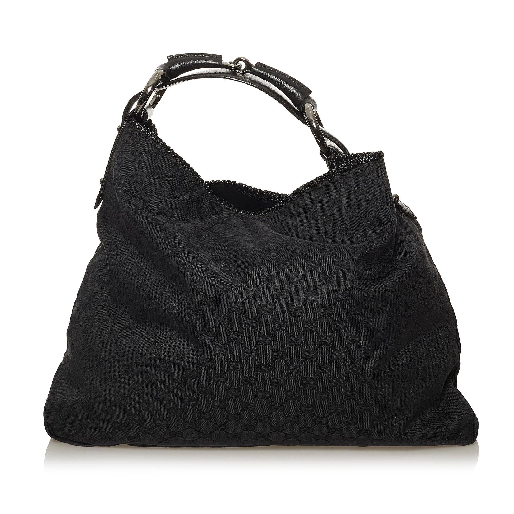 Gucci GG SHG Canvas Calf Black Shoulder Bag 4