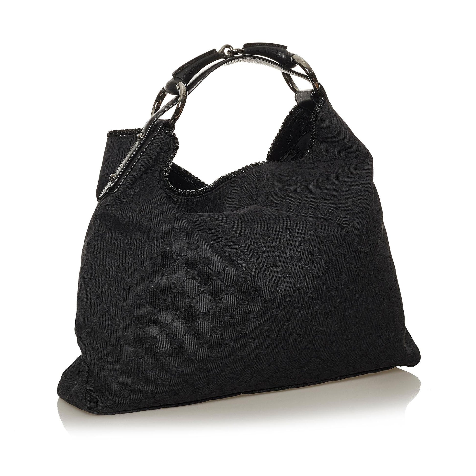 Gucci GG SHG Canvas Calf Black Shoulder Bag 4