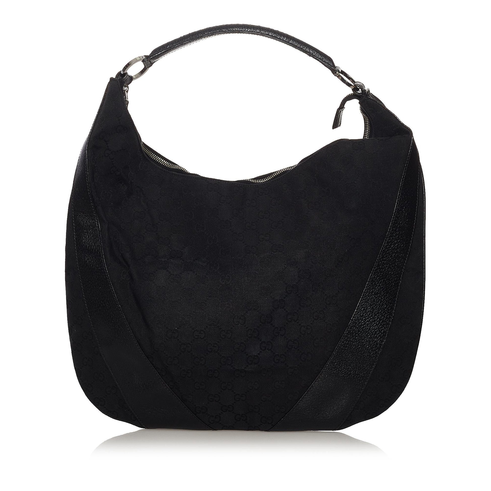 Gucci GG SHG Canvas Calf Black Shoulder Bag