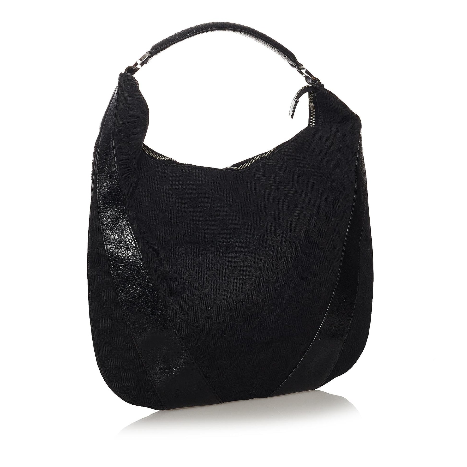 Gucci GG SHG Canvas Calf Black Shoulder Bag