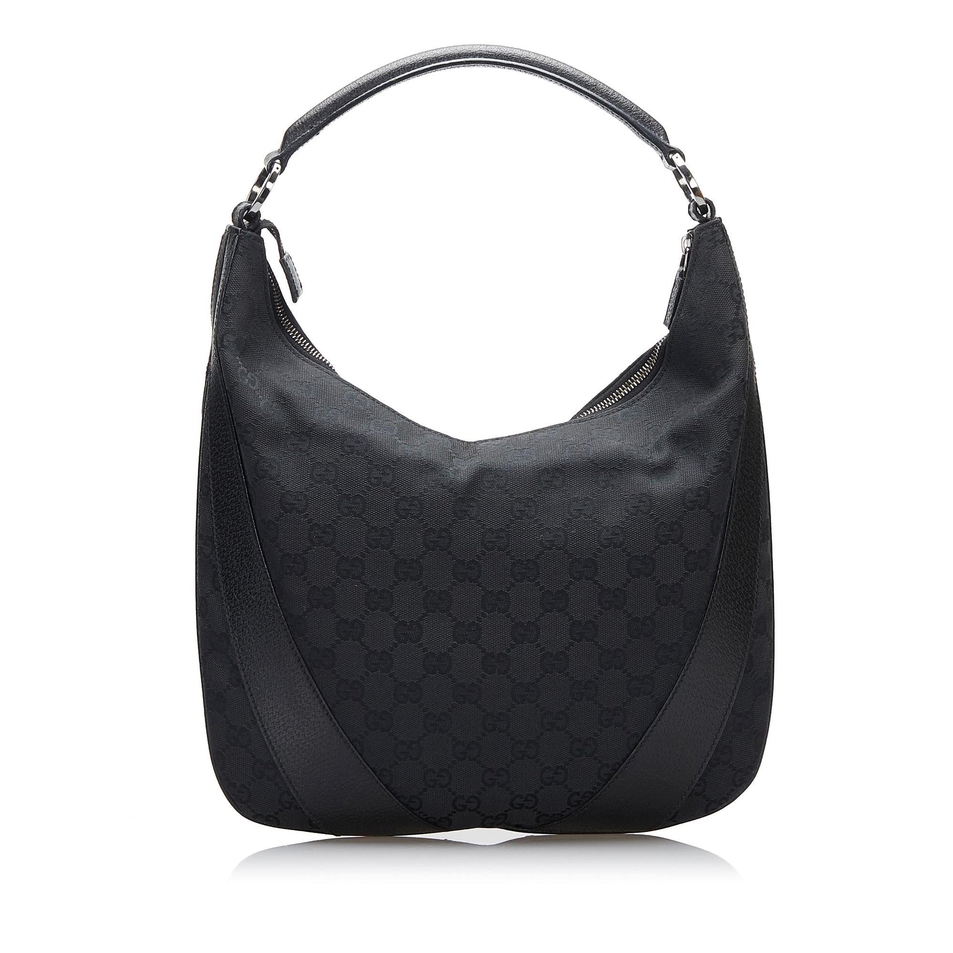 Gucci GG SHG-fpybPe Canvas Black Shoulder Bag