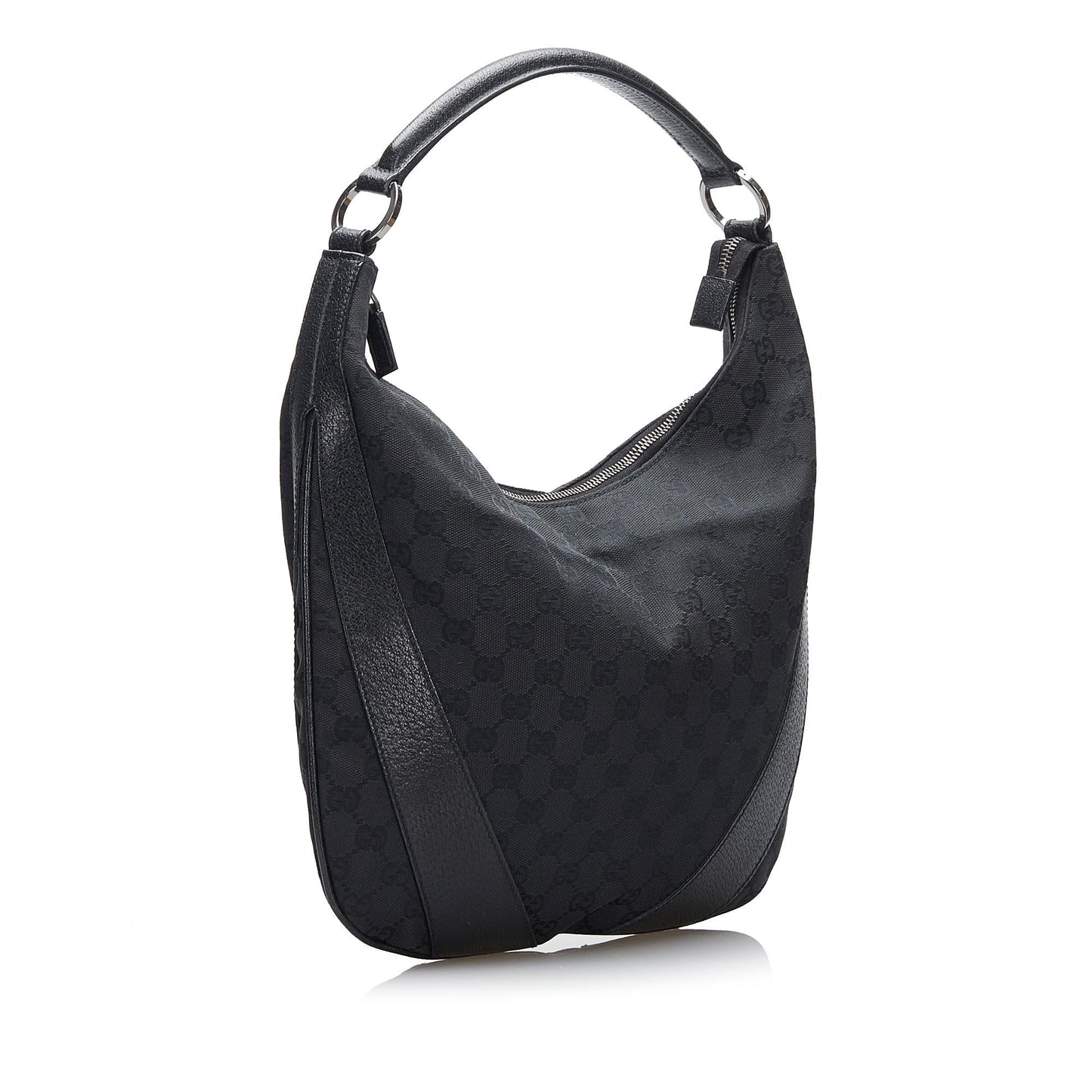 Gucci GG SHG-fpybPe Canvas Black Shoulder Bag