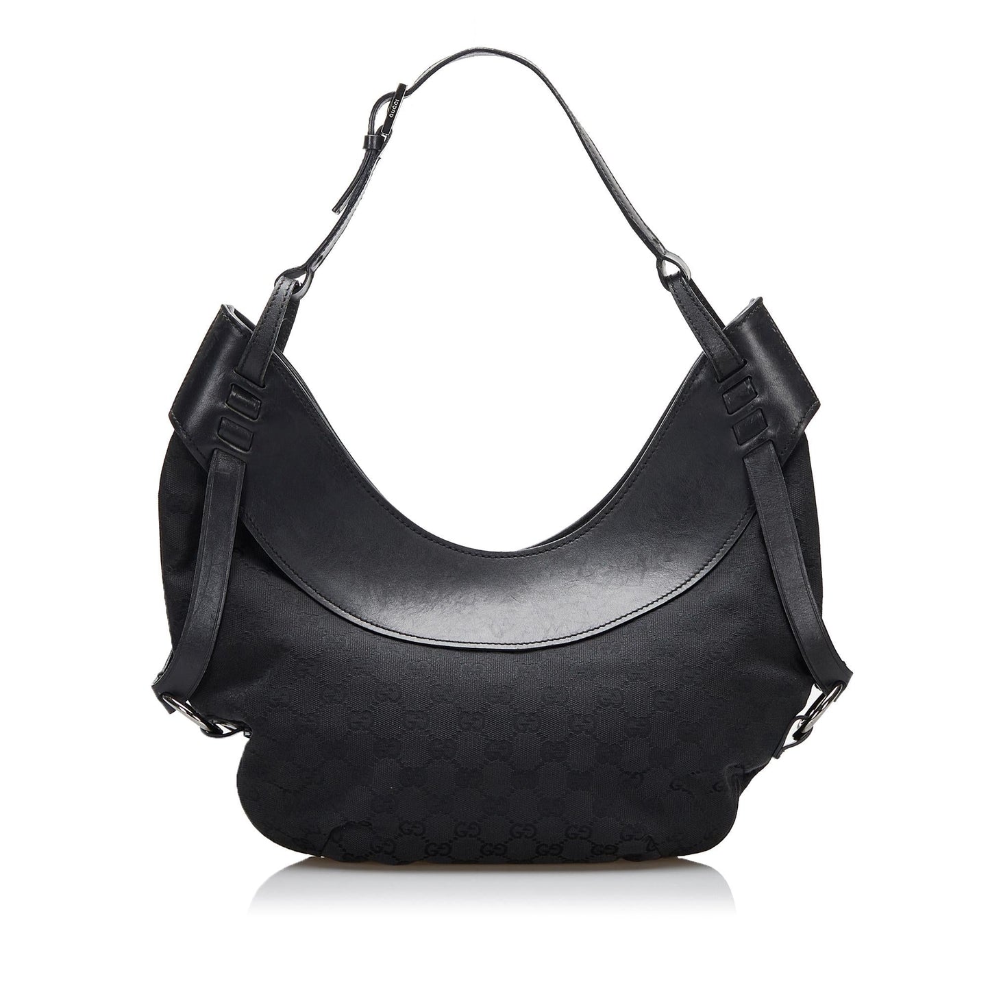 Gucci GG SHG-pRggC6 Canvas Black Shoulder Bag